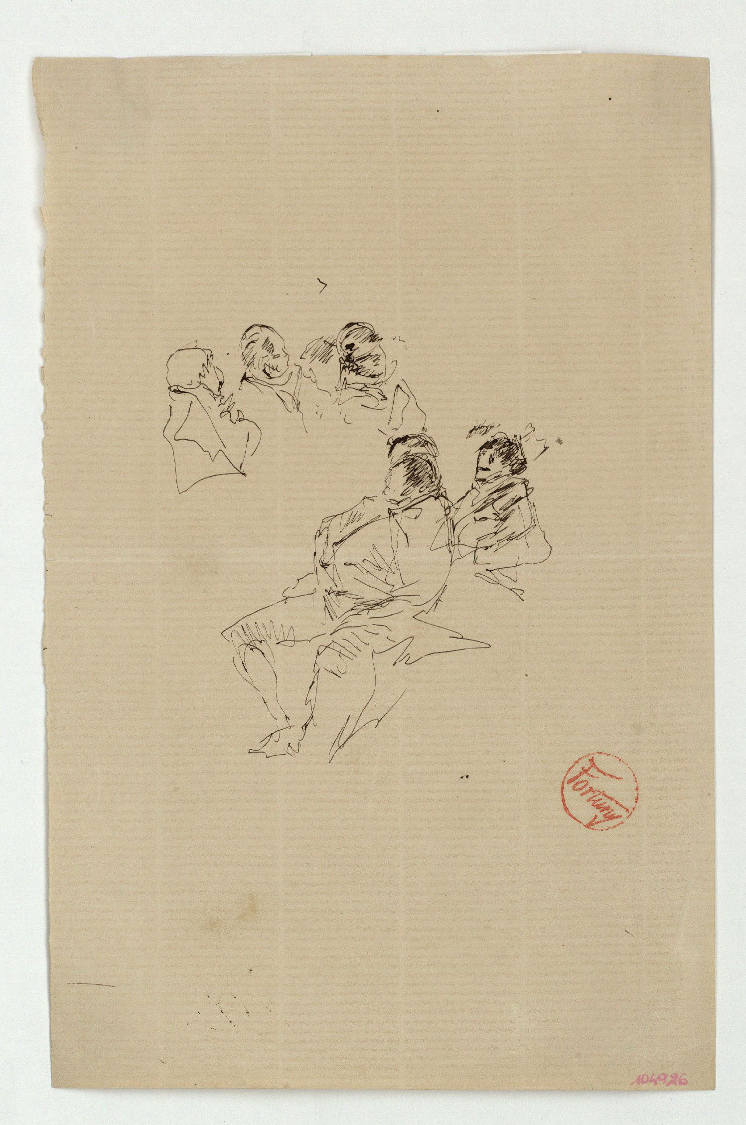 image for: Marià Fortuny - Estudi per al quadre «El jardí dels poetes» - Cap a 1871