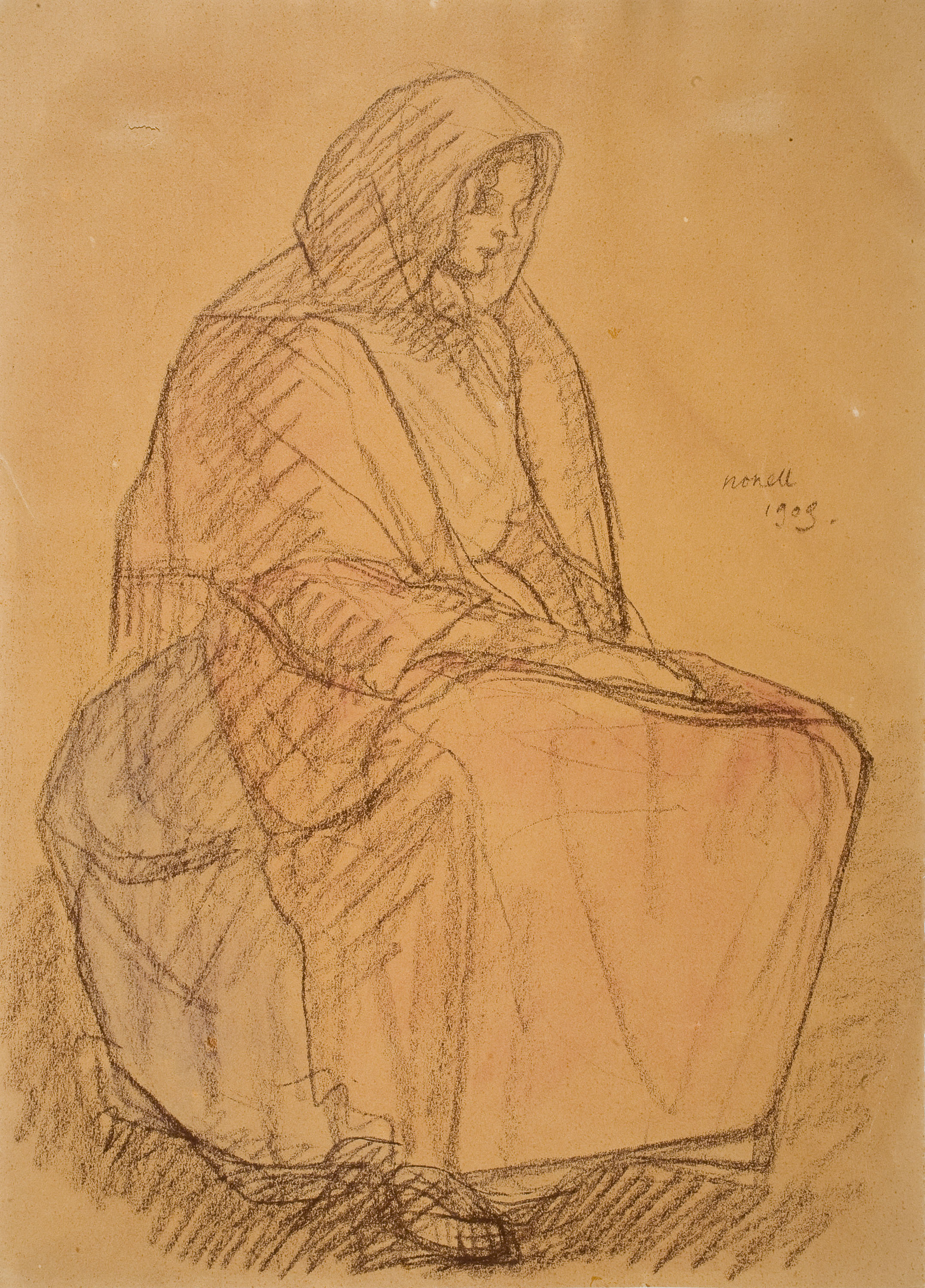 image for: Isidre Nonell - Dona asseguda - 1909