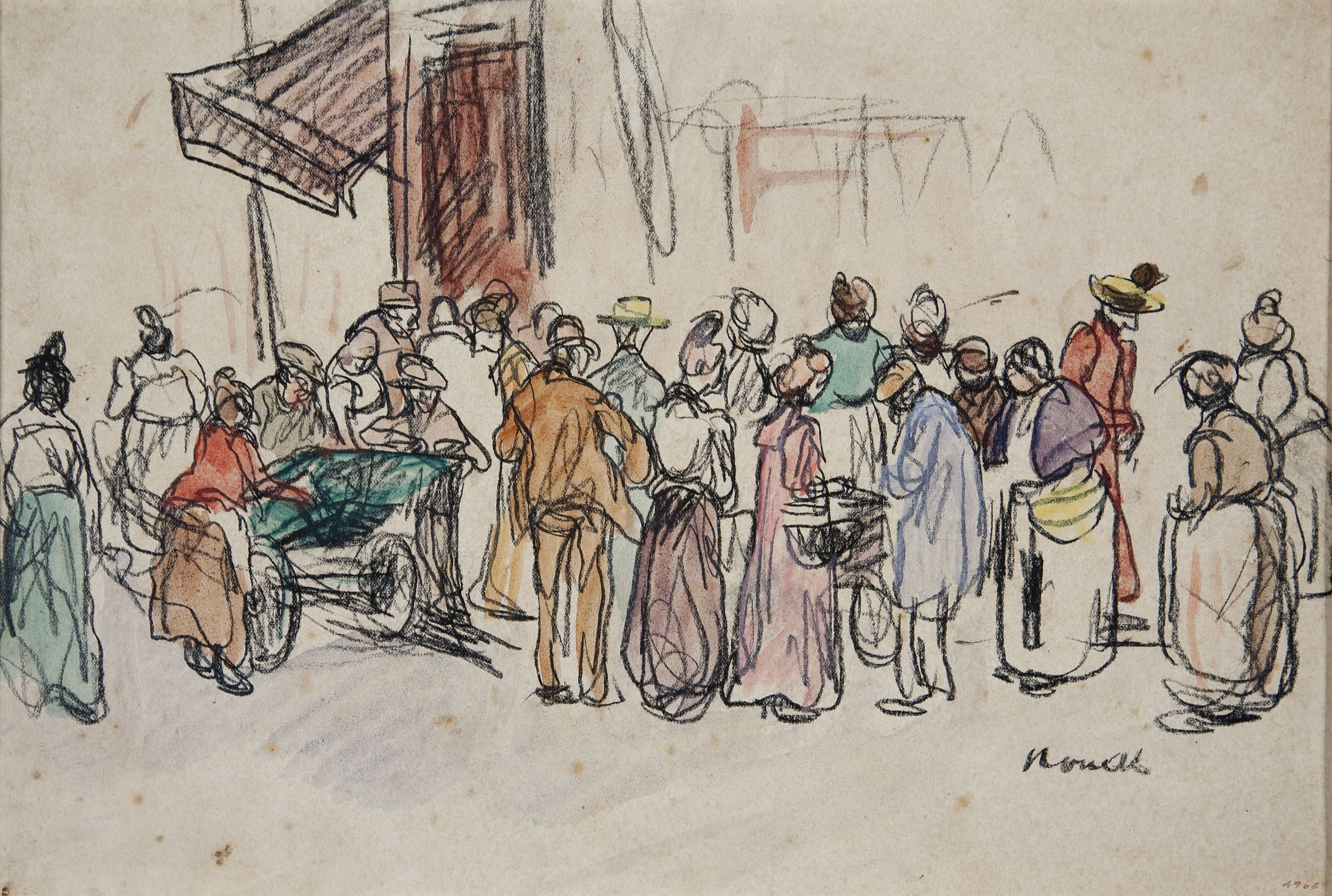 image for: Isidre Nonell - Mercat - Cap a 1897-1900