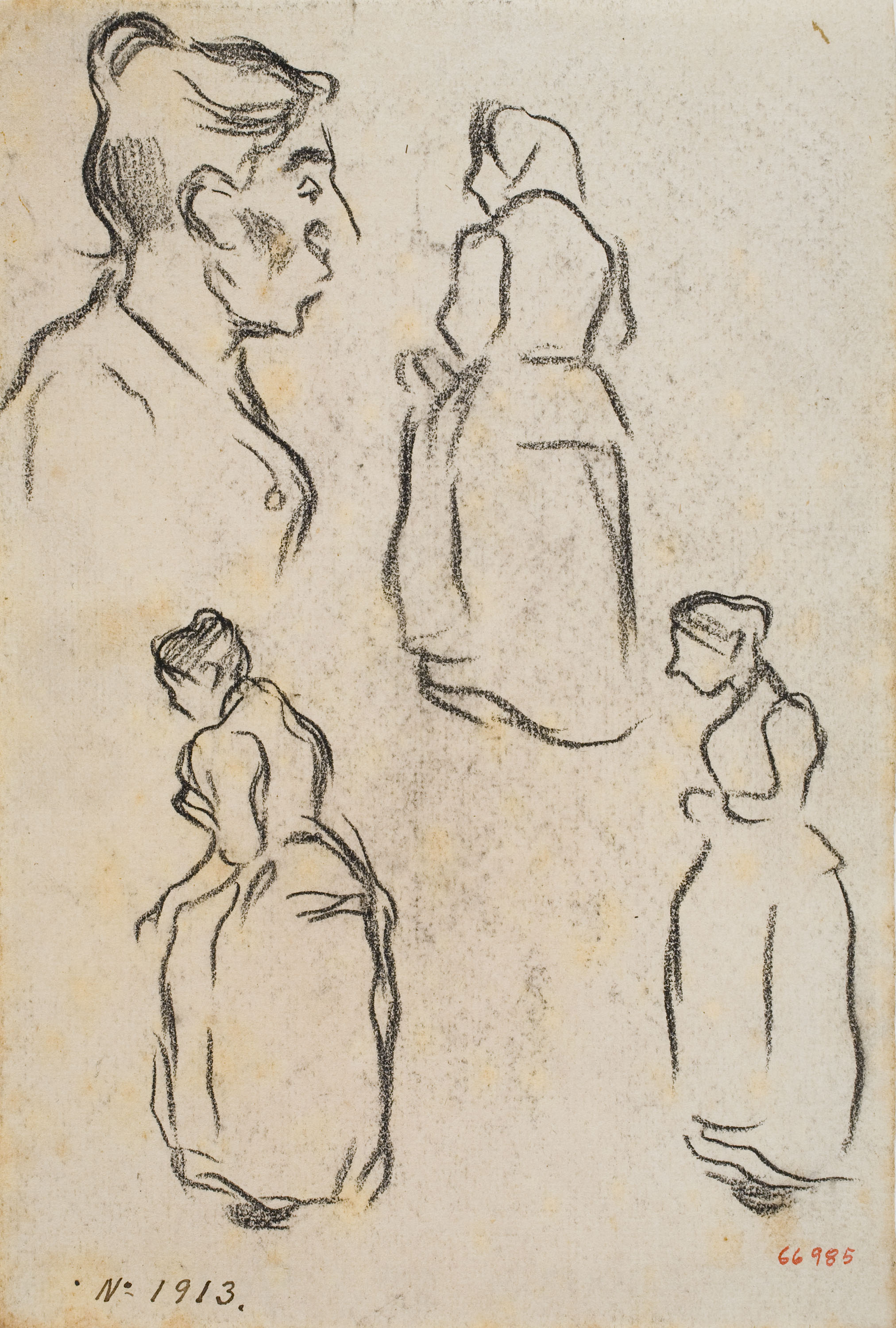 image for: Isidre Nonell - Apunt de figures - Cap a 1894