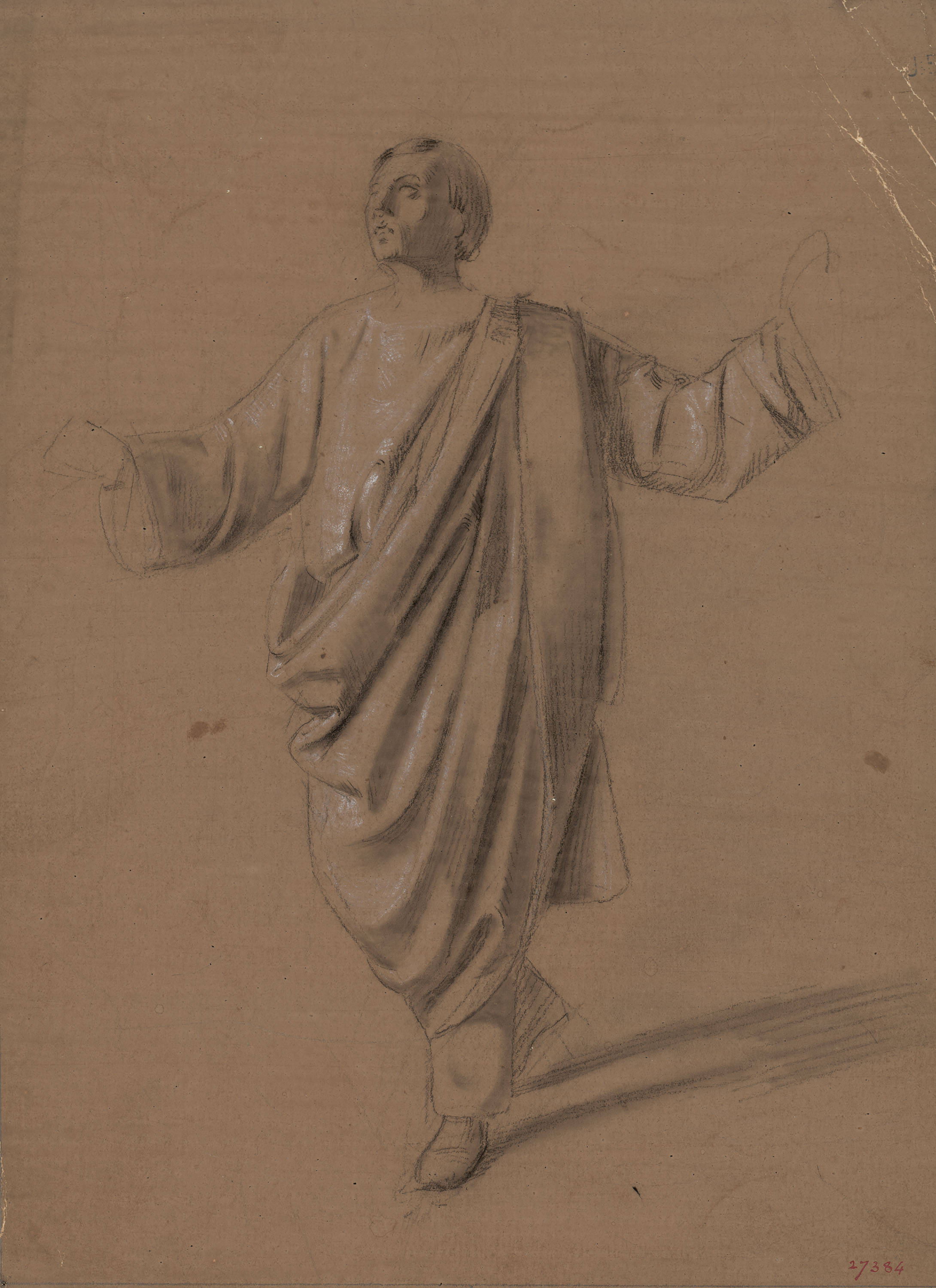 image for: Marià Fortuny - Estudi acadèmic de figura masculina - Cap a 1856-1858