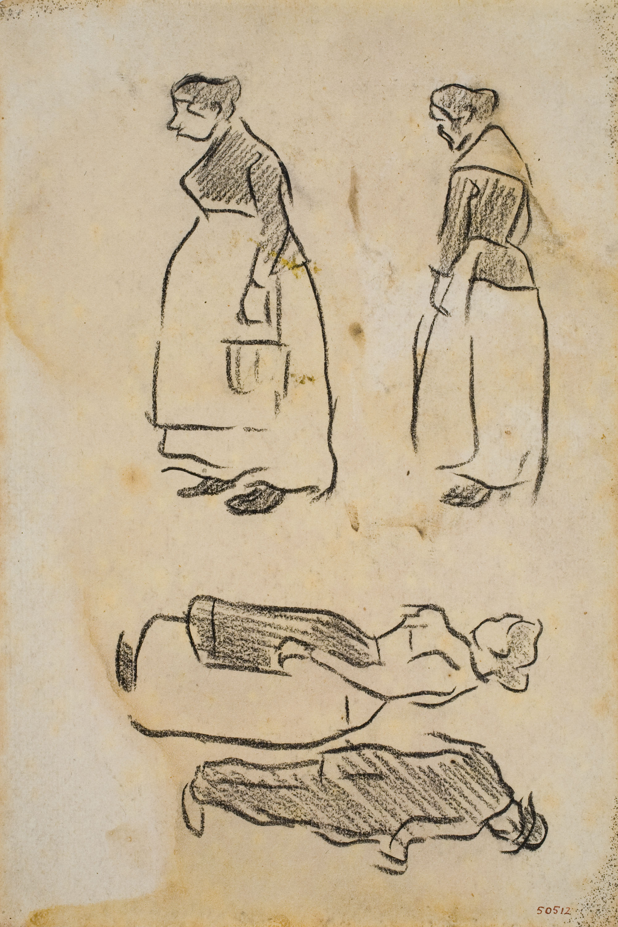 image for: Isidre Nonell - Apunt de figures - Cap a 1894