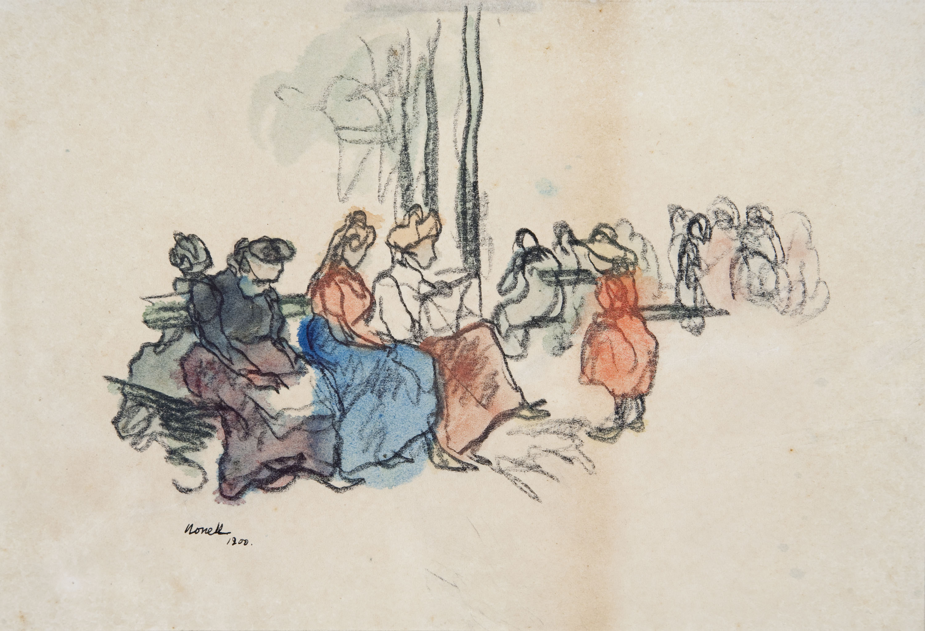 image for: Isidre Nonell - En el parc - 1900