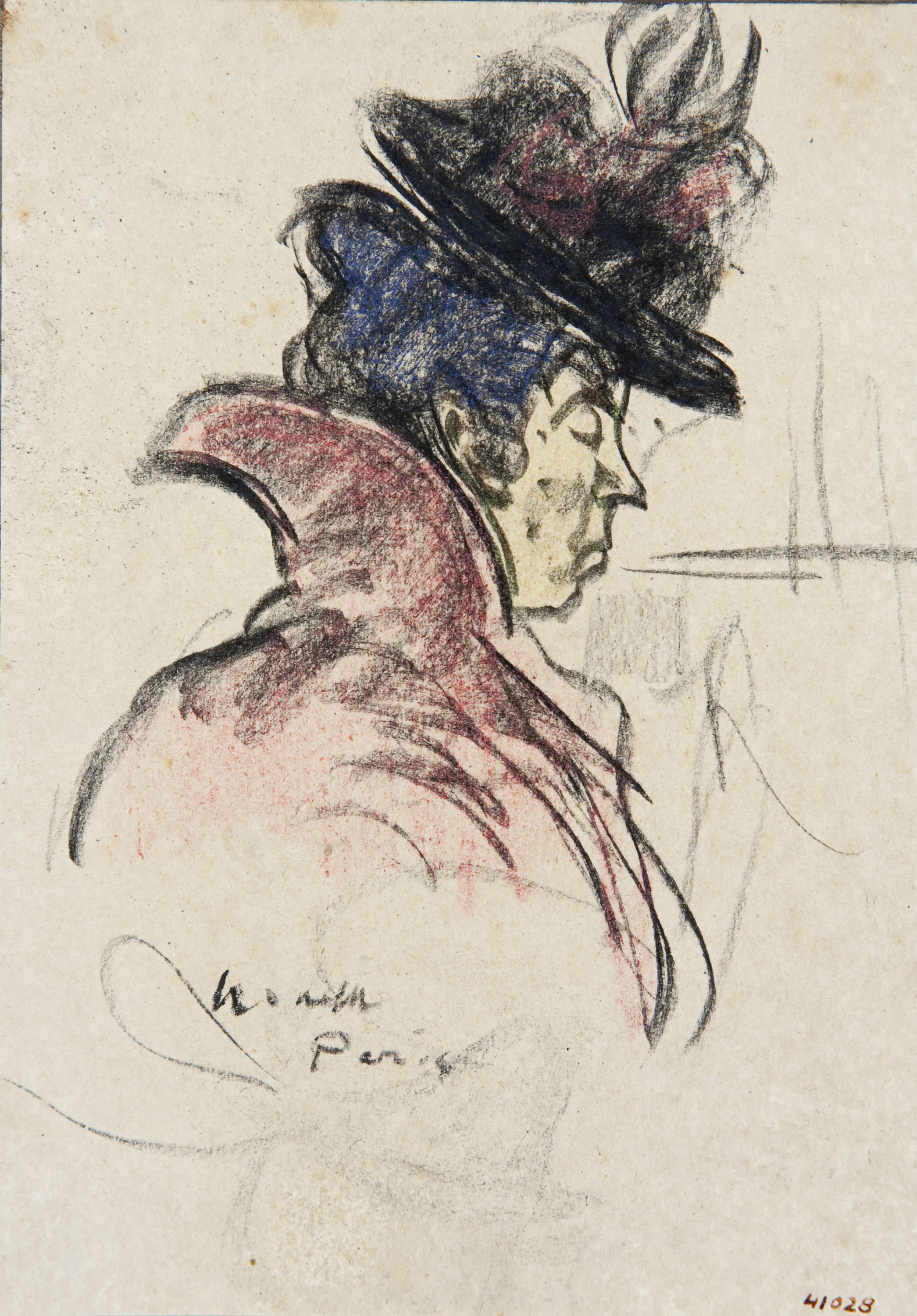 image for: Isidre Nonell - Francesa amb barret - Cap a 1897-1899