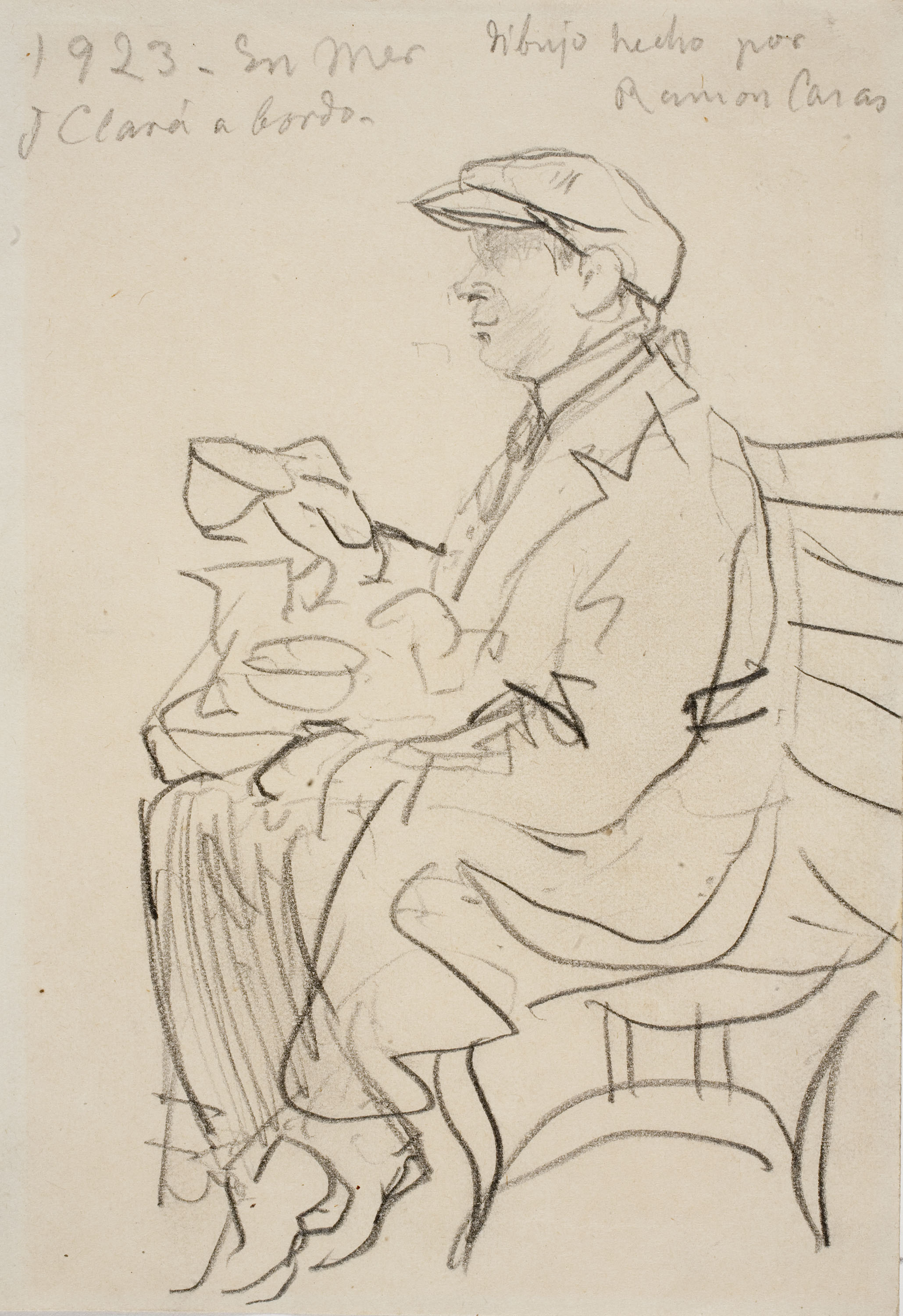 image for: Ramon Casas - Sur mer. J Clará a bordo - 1923