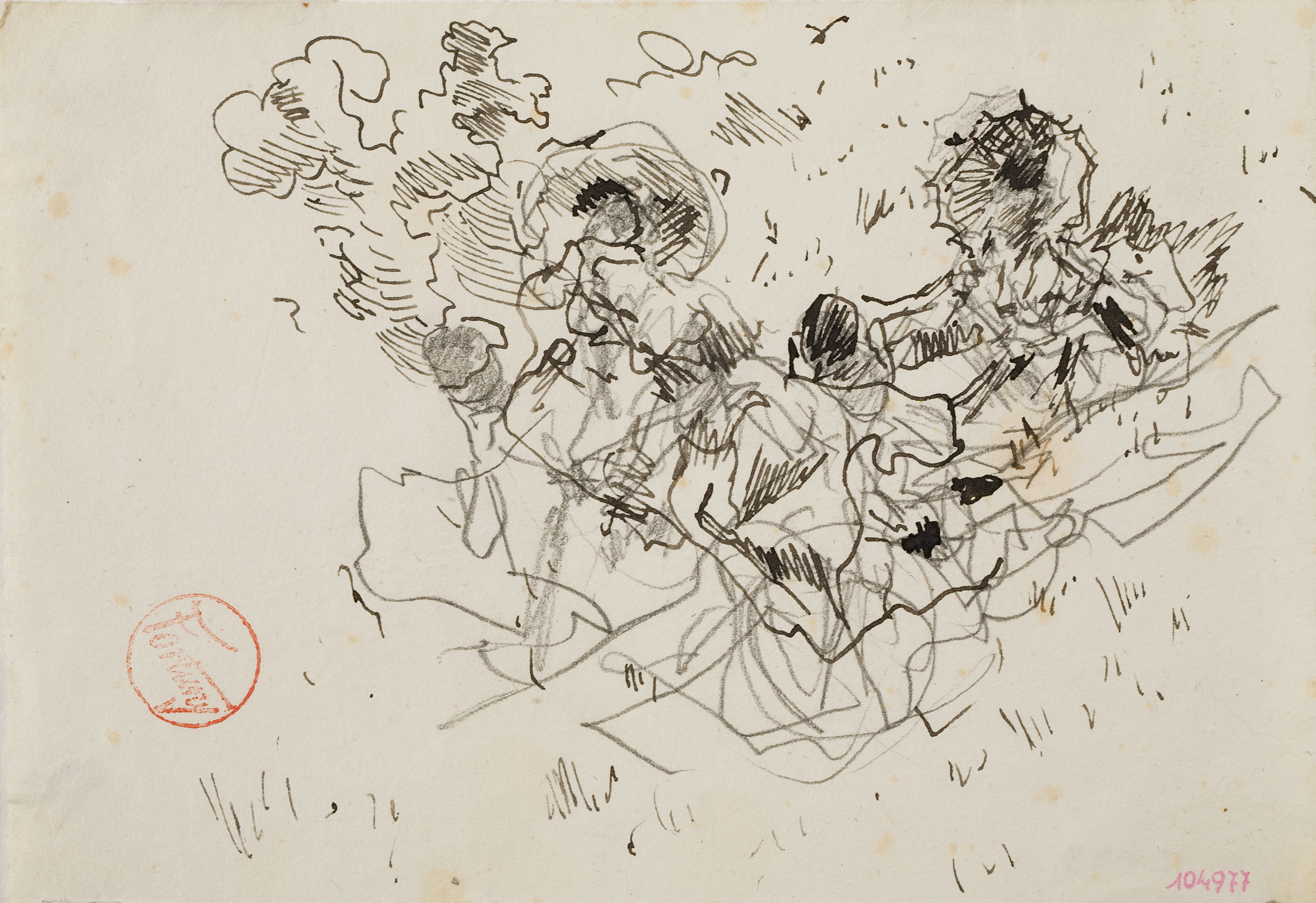 image for: Marià Fortuny - Estudi per al quadre «Platja de Portici» - Cap a 1874