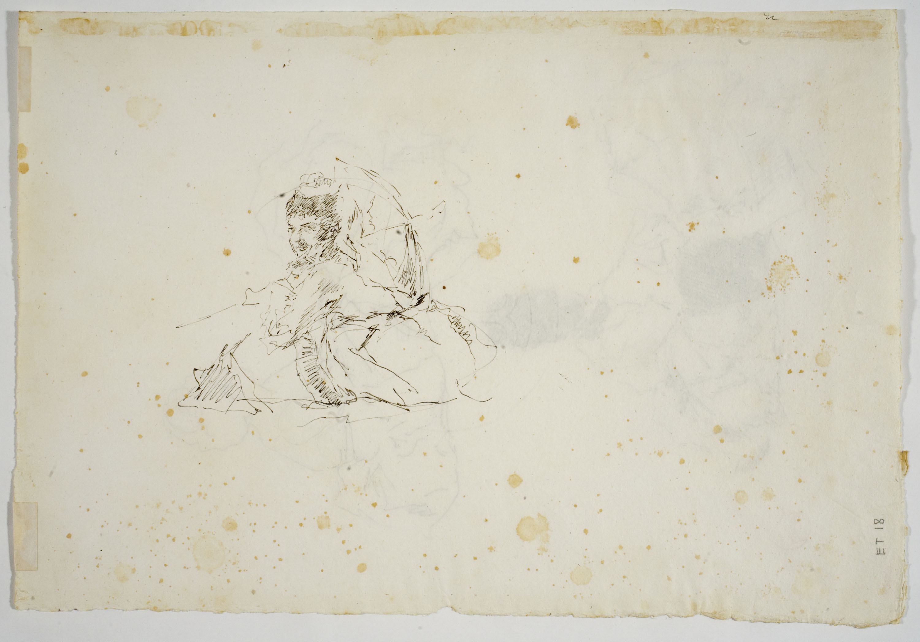 image for: Marià Fortuny - Estudi per al quadre «Platja de Portici» (anvers) / Estudi per al quadre «Platja de Portici» (revers) - Cap a 1874 [1]