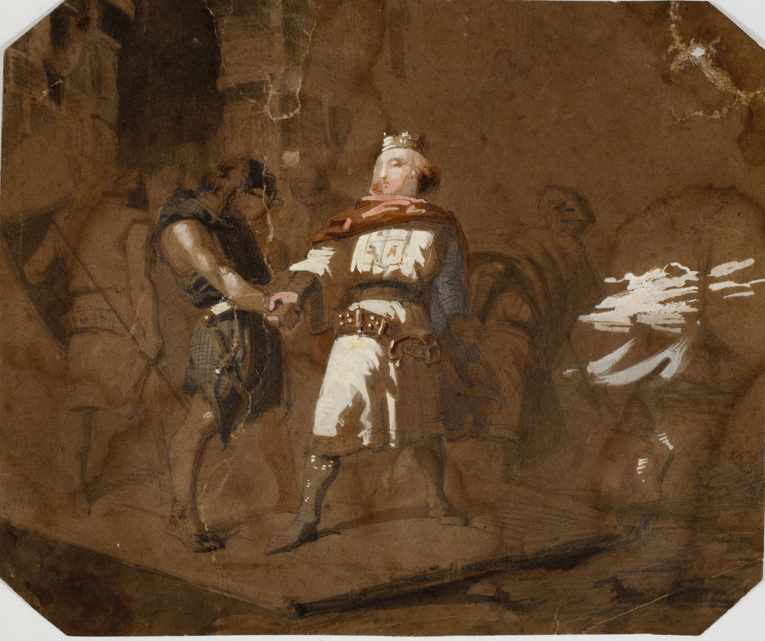 image for: Marià Fortuny - Pere I de Castella s'acomiada dels seus servidors al sortir de Montiel - Cap a 1856-1858