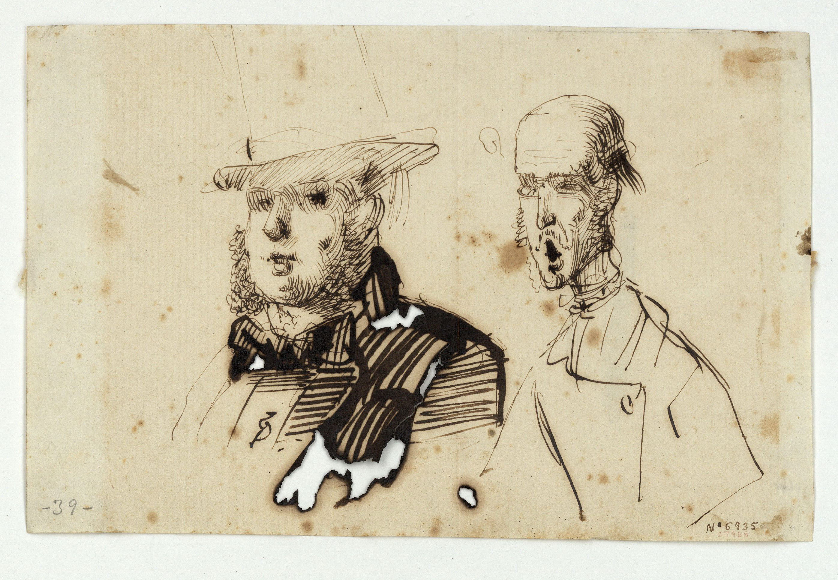 image for: Marià Fortuny - Bustos masculins - Cap a 1856-1858