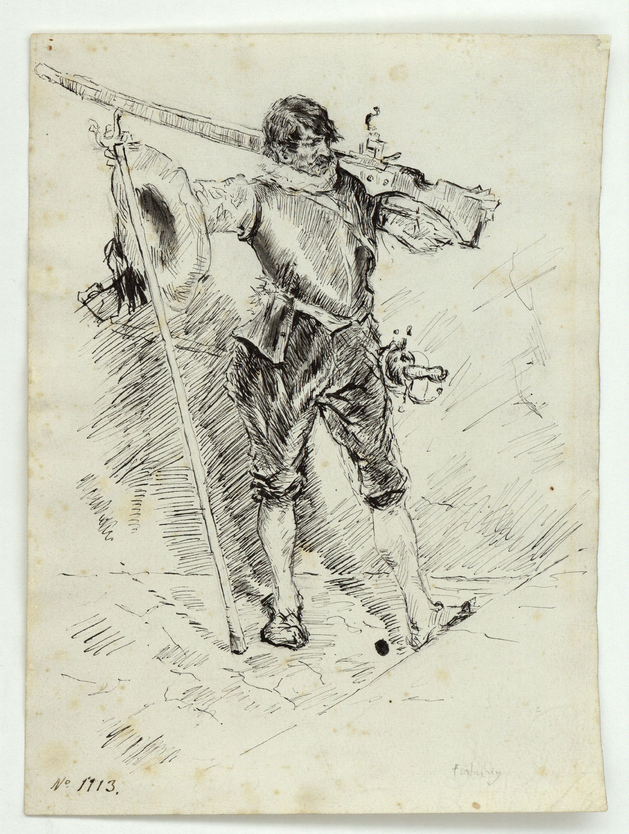 image for: Marià Fortuny - Estudi per al quadre «Arcabusser» - Cap a 1871