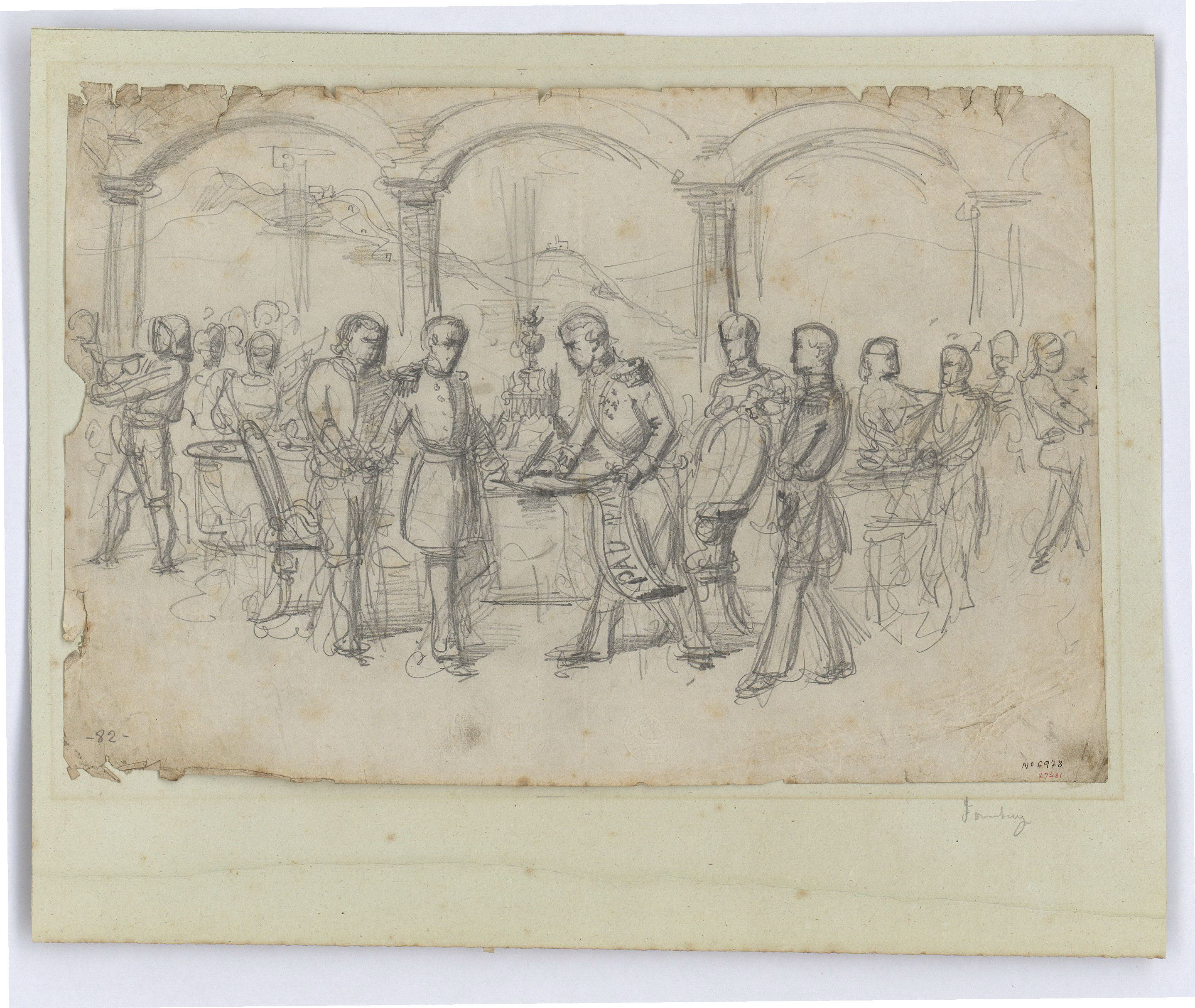 image for: Marià Fortuny - Firma d'un tractat de pau - Cap a 1856-1858