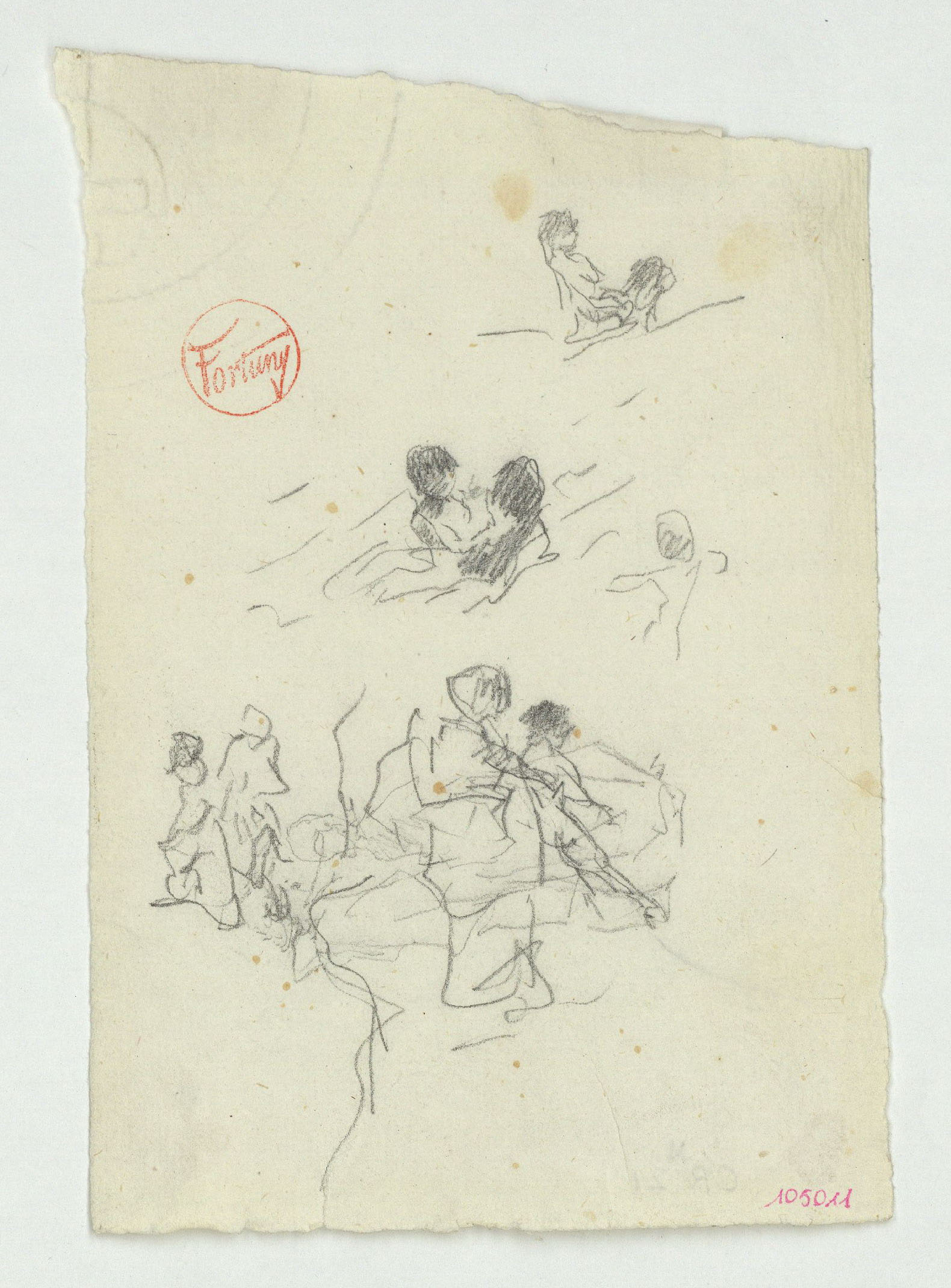 image for: Marià Fortuny - Esbós de figures - Cap a 1874