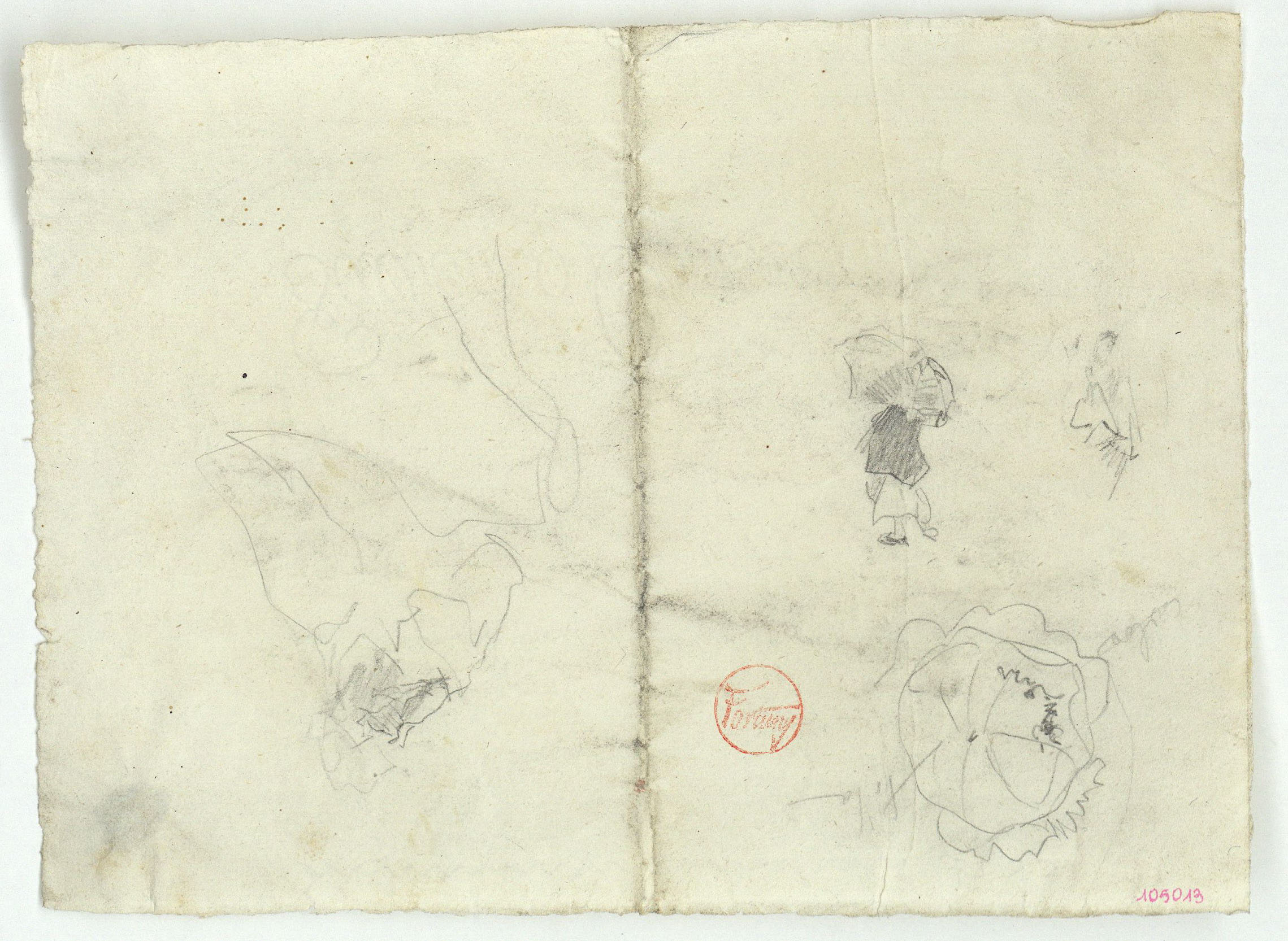 image for: Marià Fortuny - Estudi per al quadre «Platja de Portici» - Cap a 1874