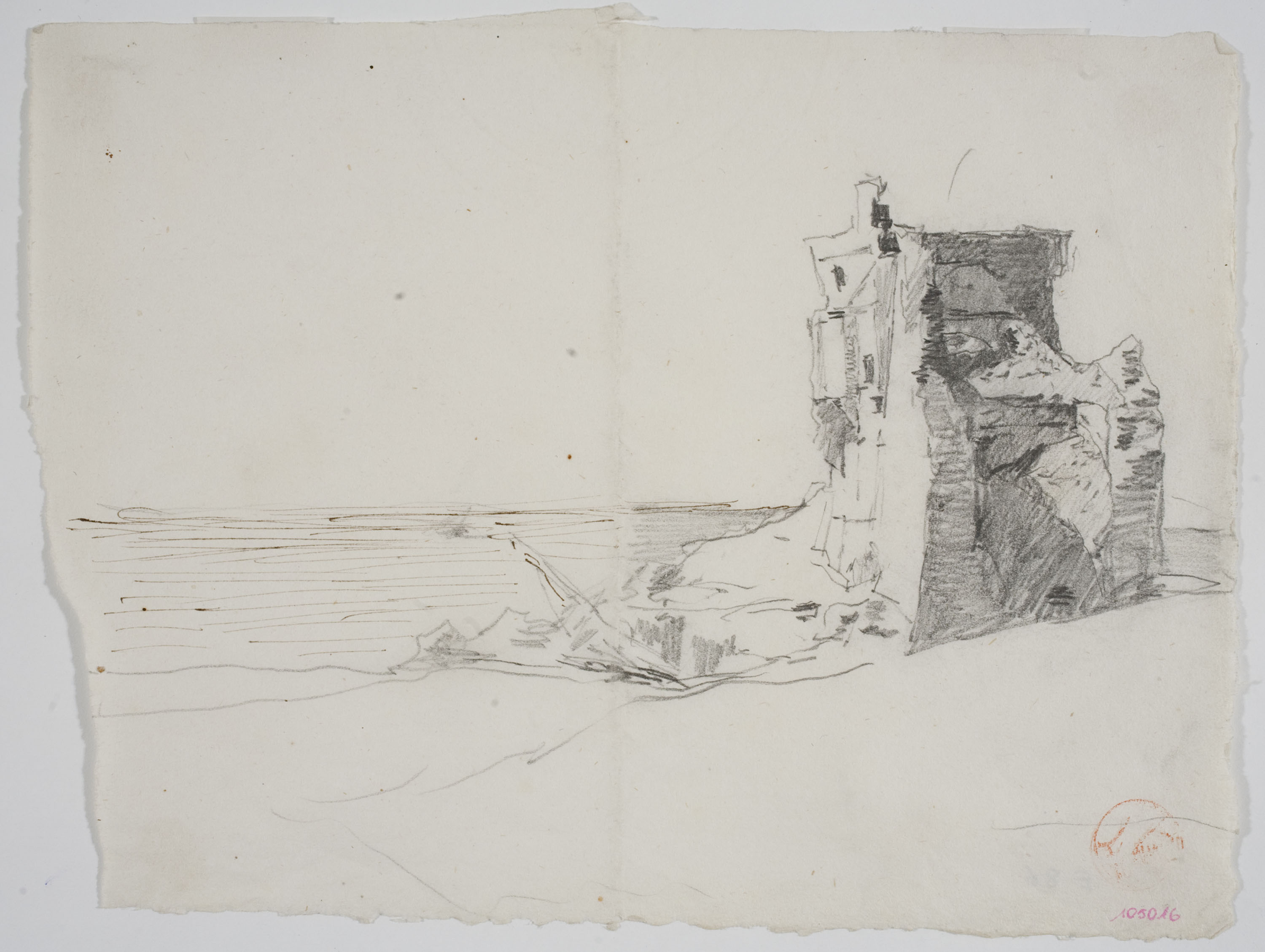 image for: Marià Fortuny - Estudi per al quadre «Platja de Portici» - Cap a 1874