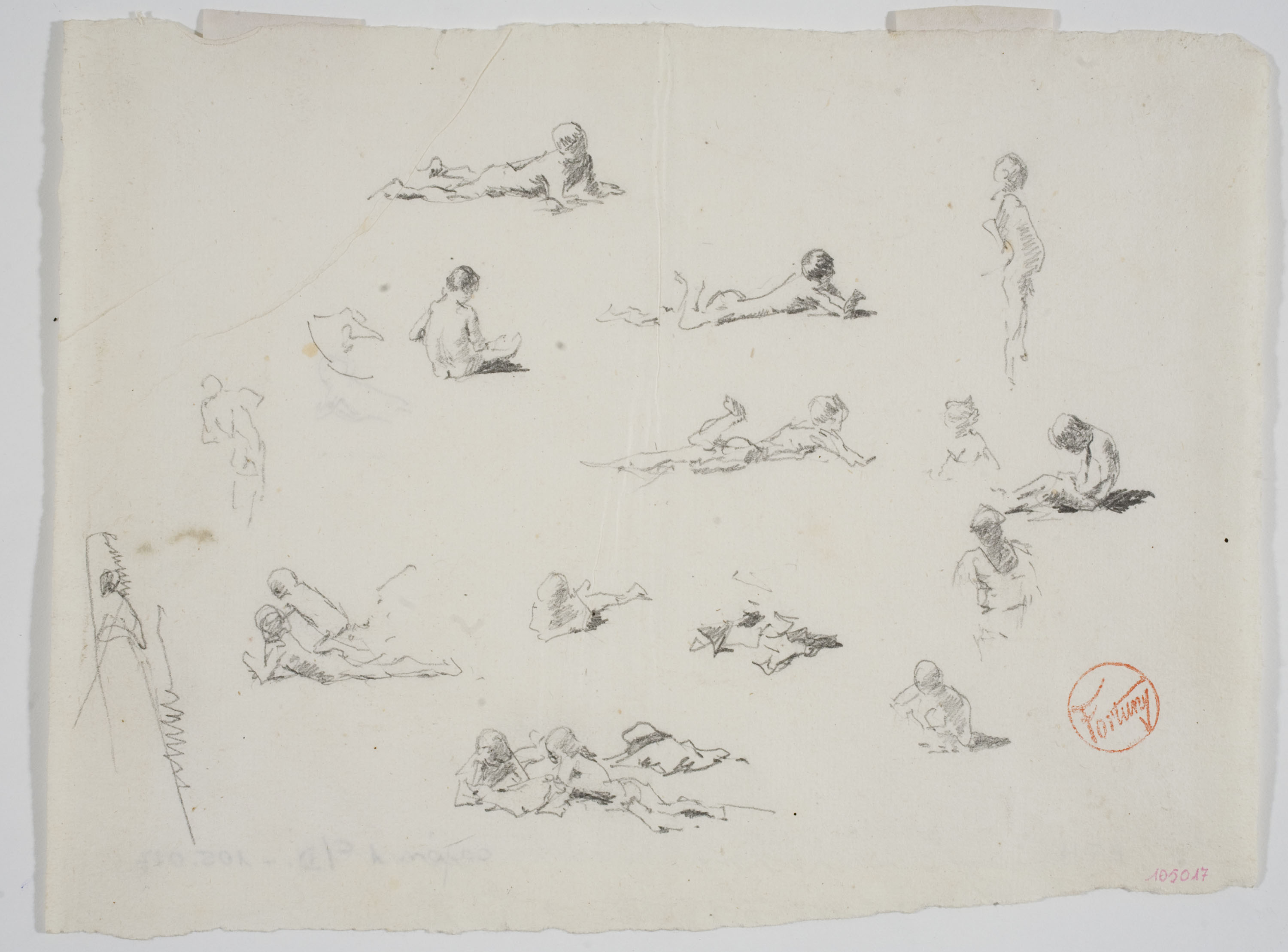 image for: Marià Fortuny - Estudi per al quadre «Platja de Portici» - Cap a 1874