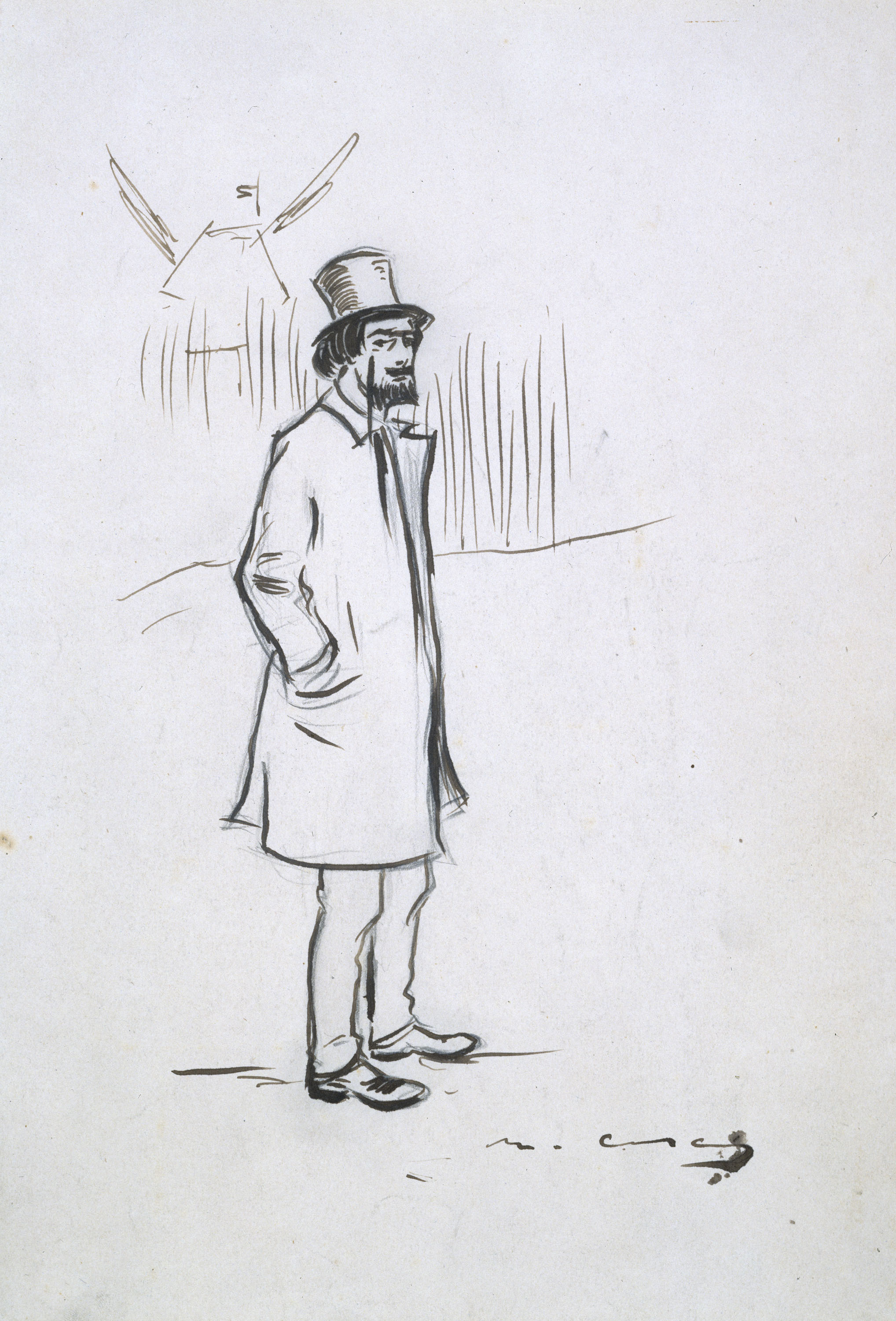 image for: Ramon Casas - Estudi per al quadre «Retrat d'Erik Satie» - Cap a 1891