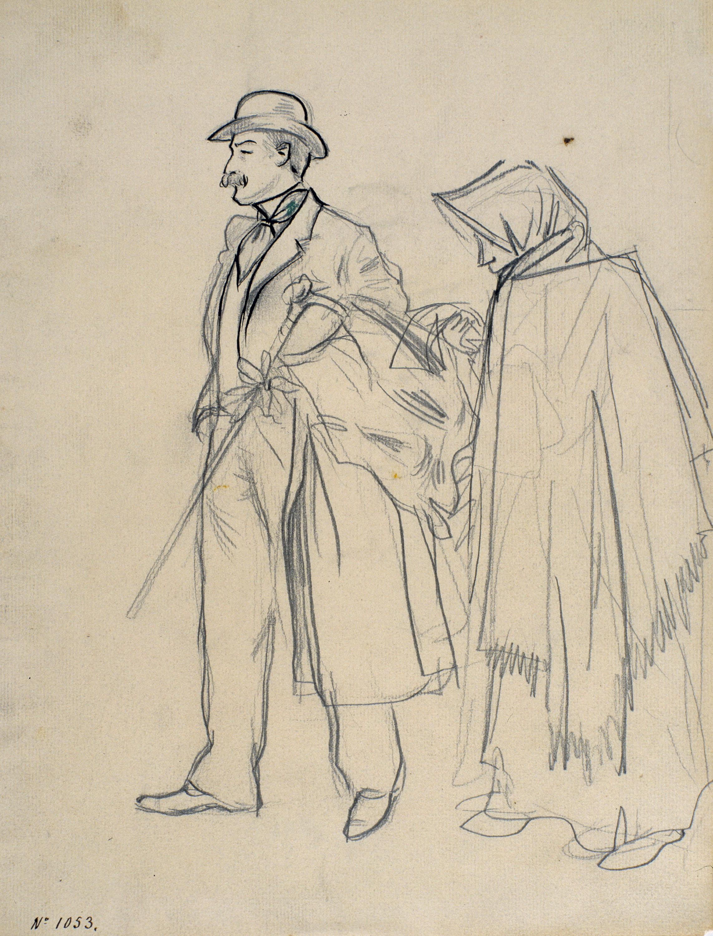 image for: Ramon Casas - Estudi per a la il·lustració «Los diez mandamientos, X: No codiciar los bienes ajenos» - 1898