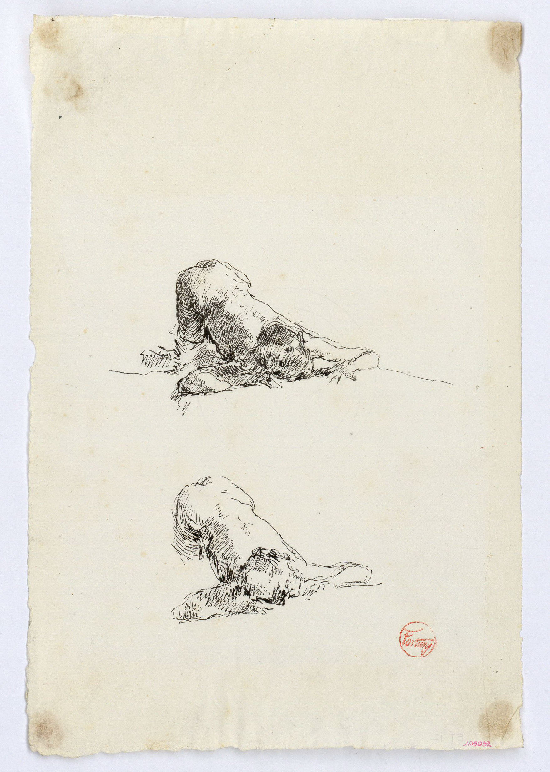 image for: Marià Fortuny - Estudi per al quadre «L'escorxador de Portici» - Cap a 1874