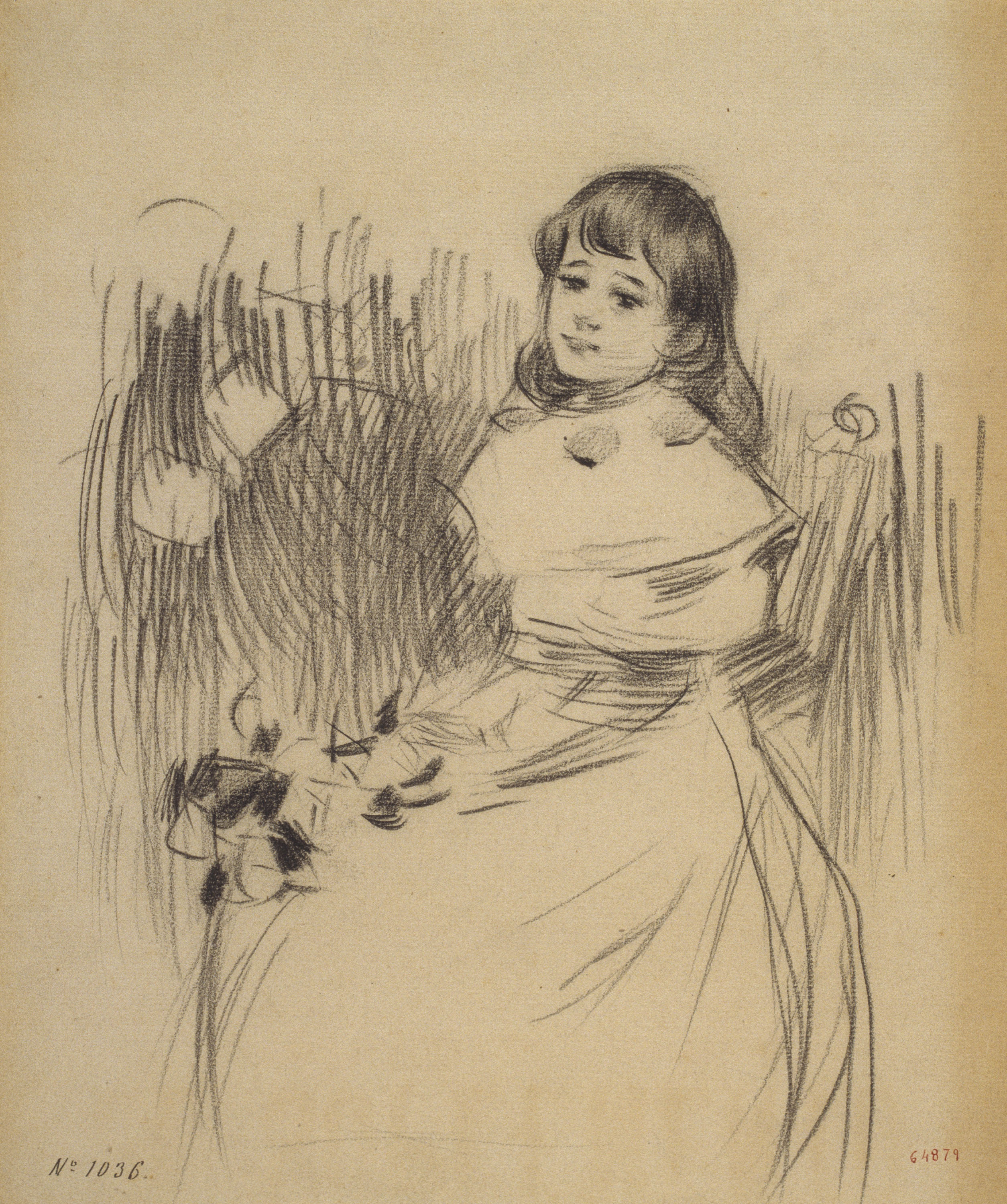 image for: Ramon Casas - Estudi per al quadre «Retrat de Maria Rusiñol Denís» - Cap a 1893