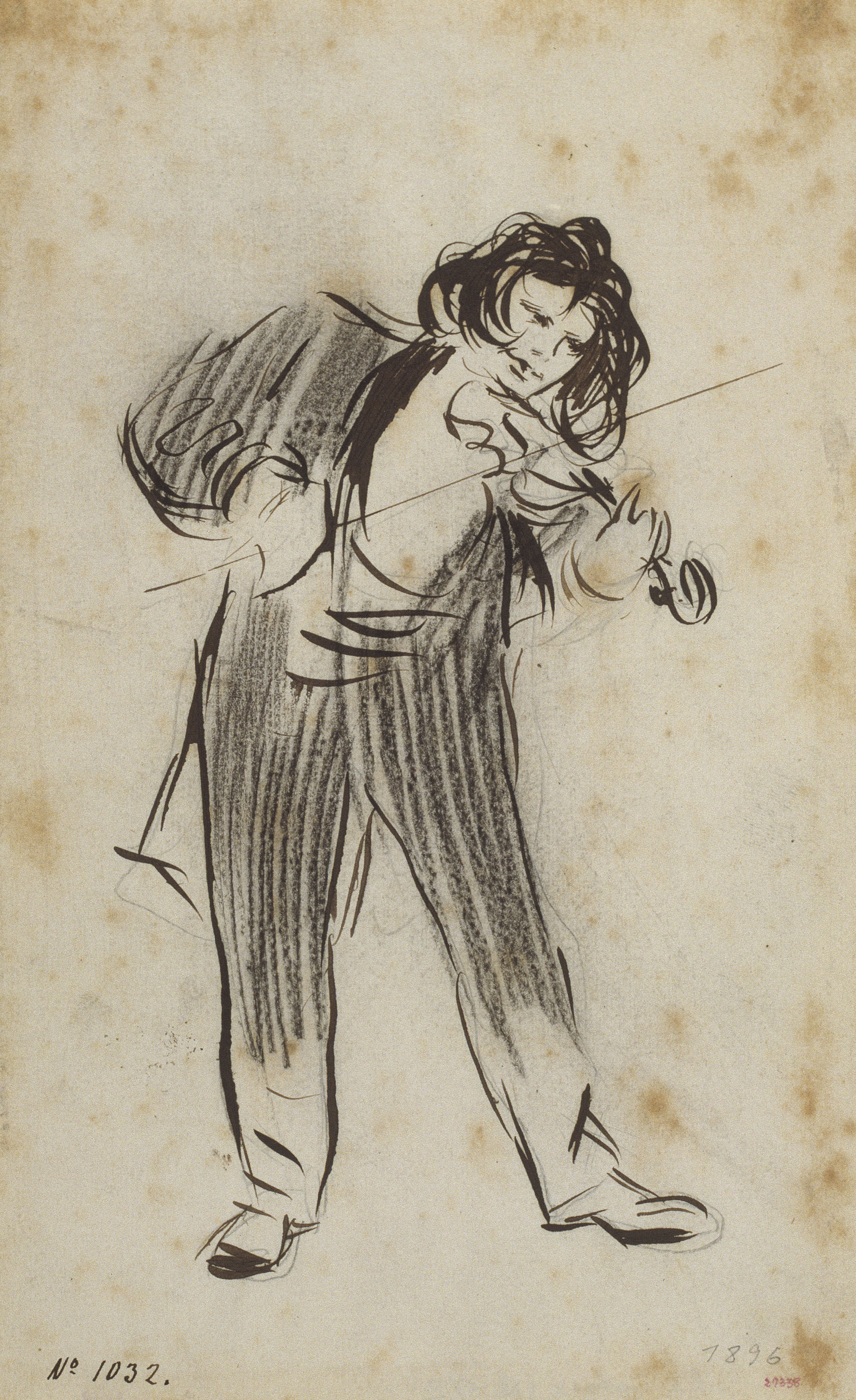 image for: Ramon Casas - El violinista Eugène Ysaÿe - 1896