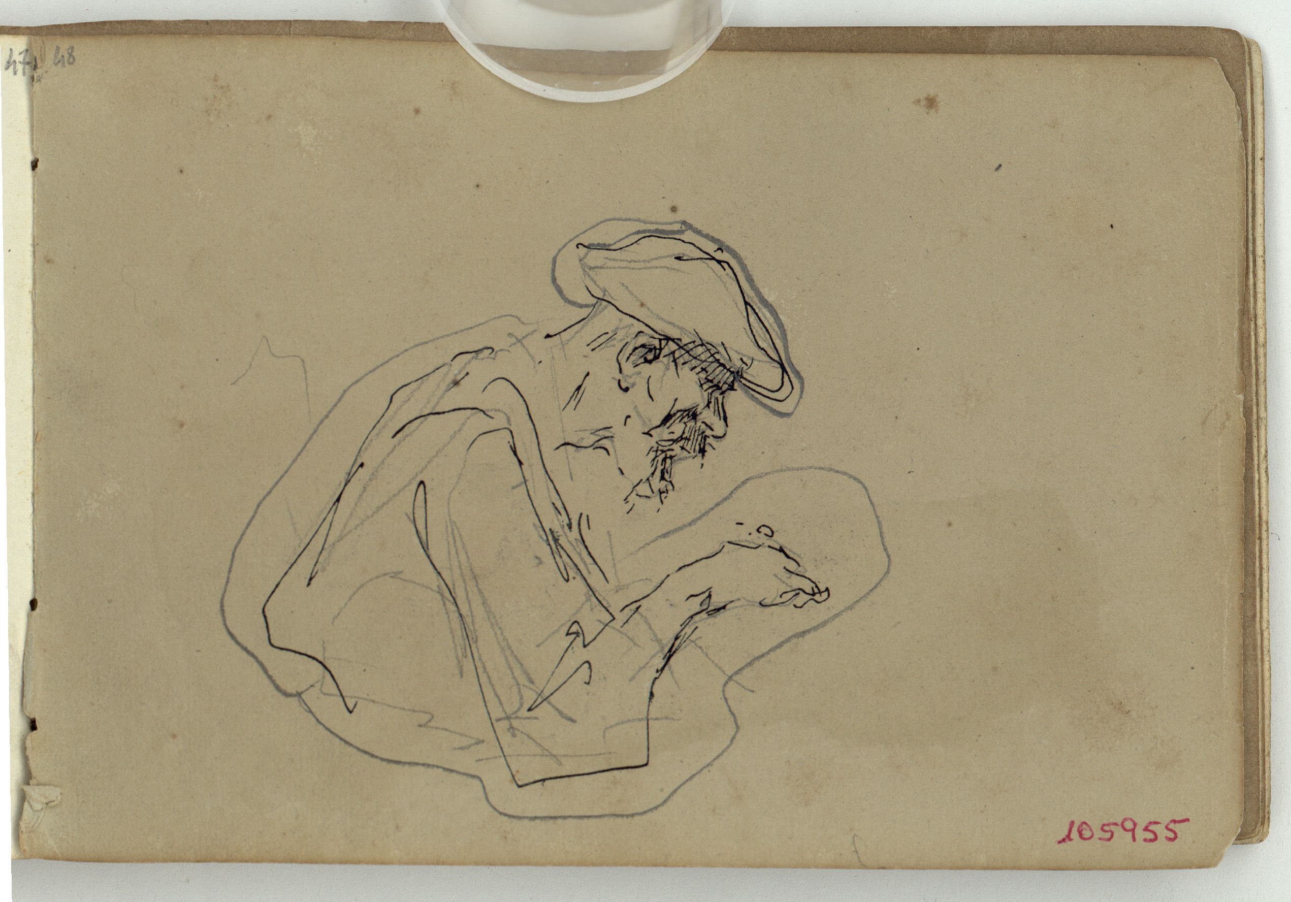 image for: Marià Fortuny - Bust masculí (anvers) / Genet a cavall (revers) - Cap a 1866-1872