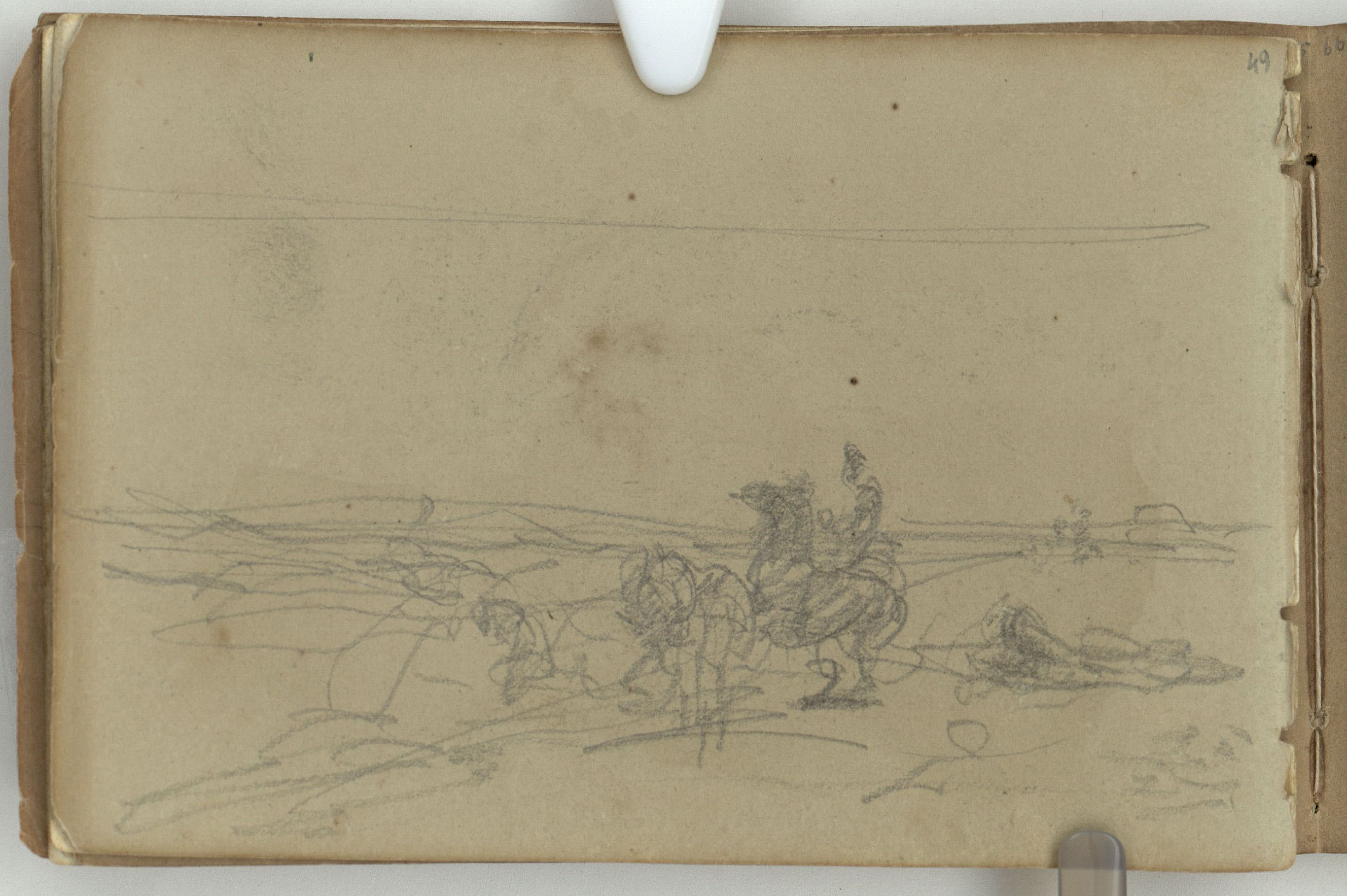 image for: Marià Fortuny - Bust masculí (anvers) / Genet a cavall (revers) - Cap a 1866-1872 [1]