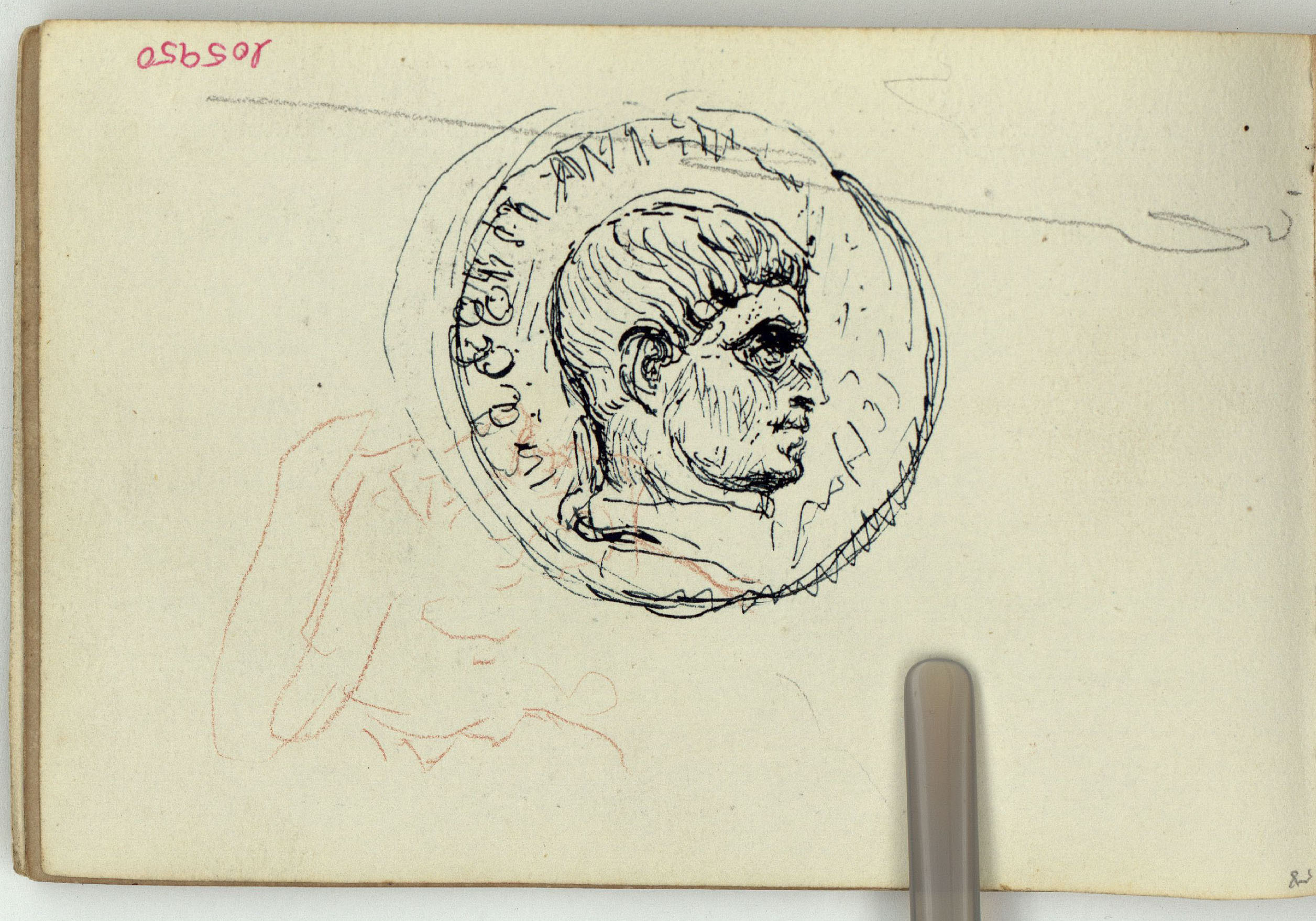 image for: Marià Fortuny - Moneda (anvers) / Basament de monòlit (revers) - Cap a 1863-1872