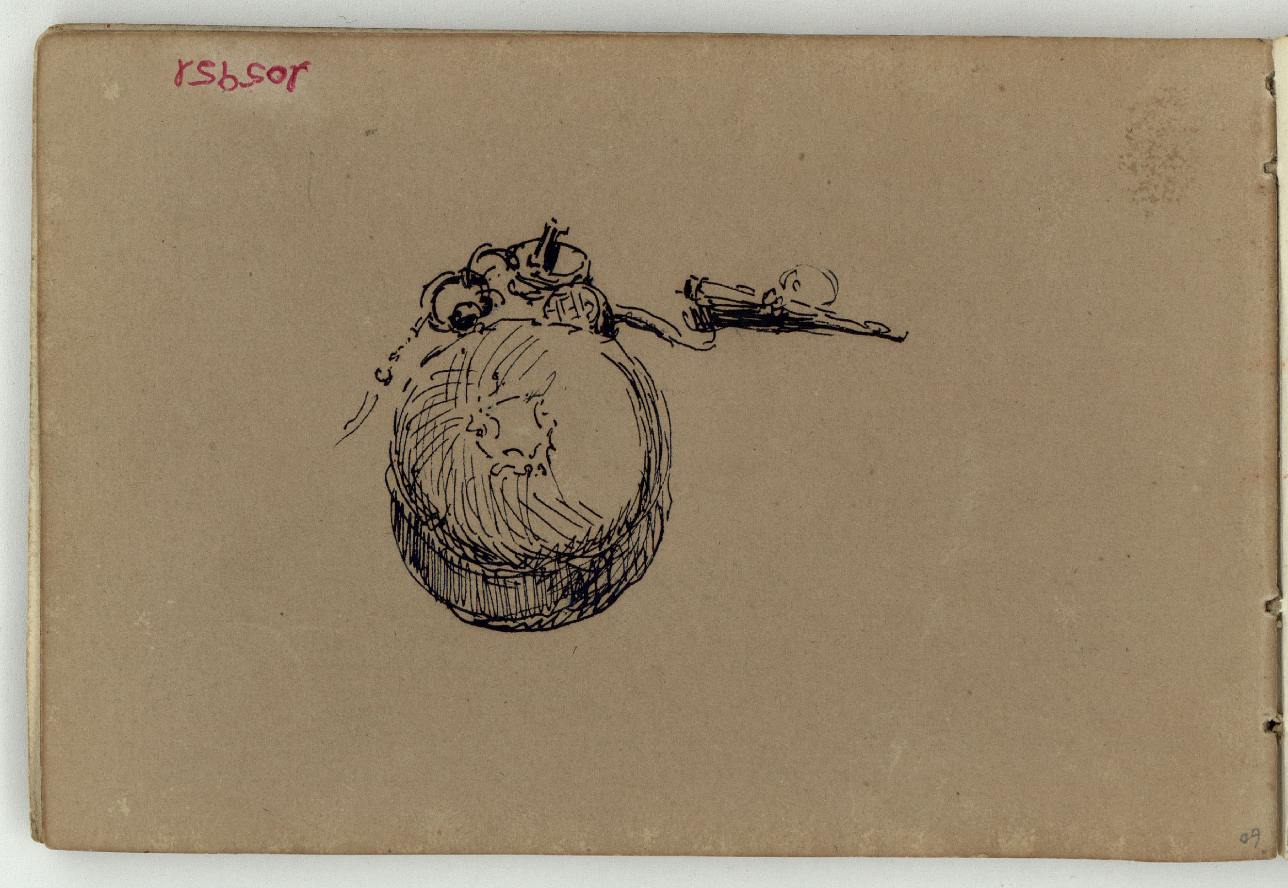 image for: Marià Fortuny - Objecte (anvers) / Ruc junyit a un carro amb cotxer (revers) - Cap a 1866-1872