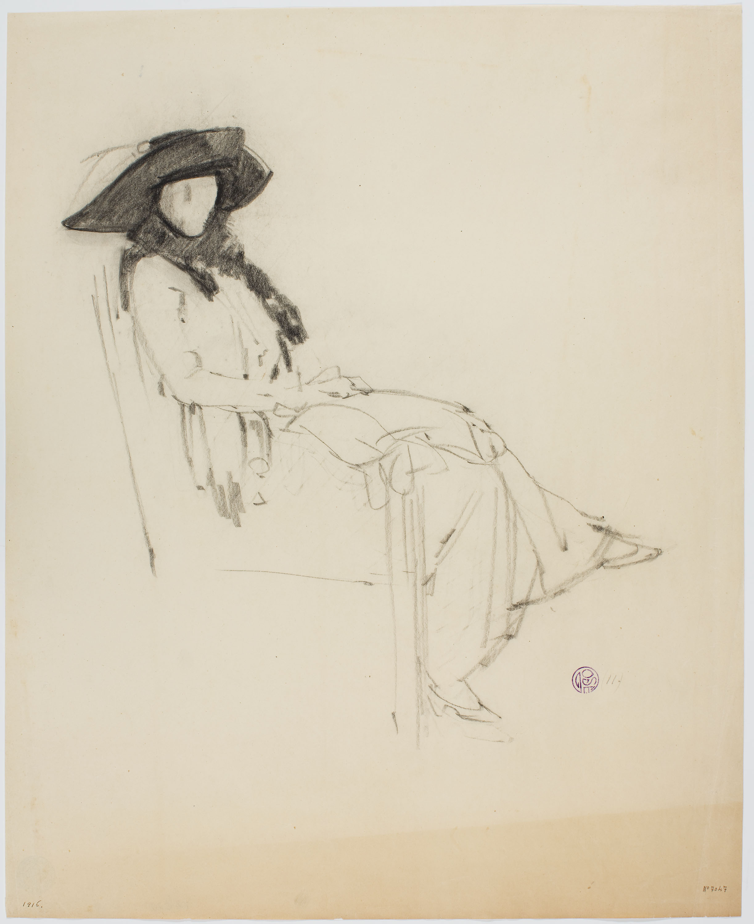 Francesc Xavier Gosé - Dama asseguda - Cap a 1910 image for: Francesc Xavier Gosé - Dama asseguda - Cap a 1910