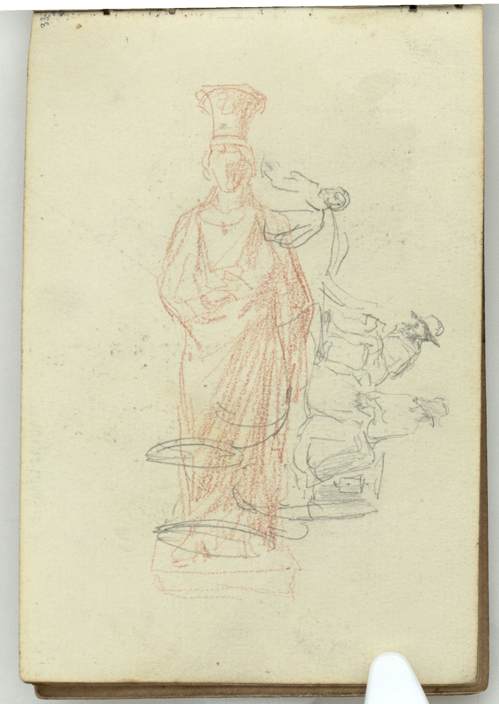 image for: Marià Fortuny - Genets i cavall (anvers) / Cariàtide i figures dalt d'un carro (revers) - Cap a 1863-1866 [1]