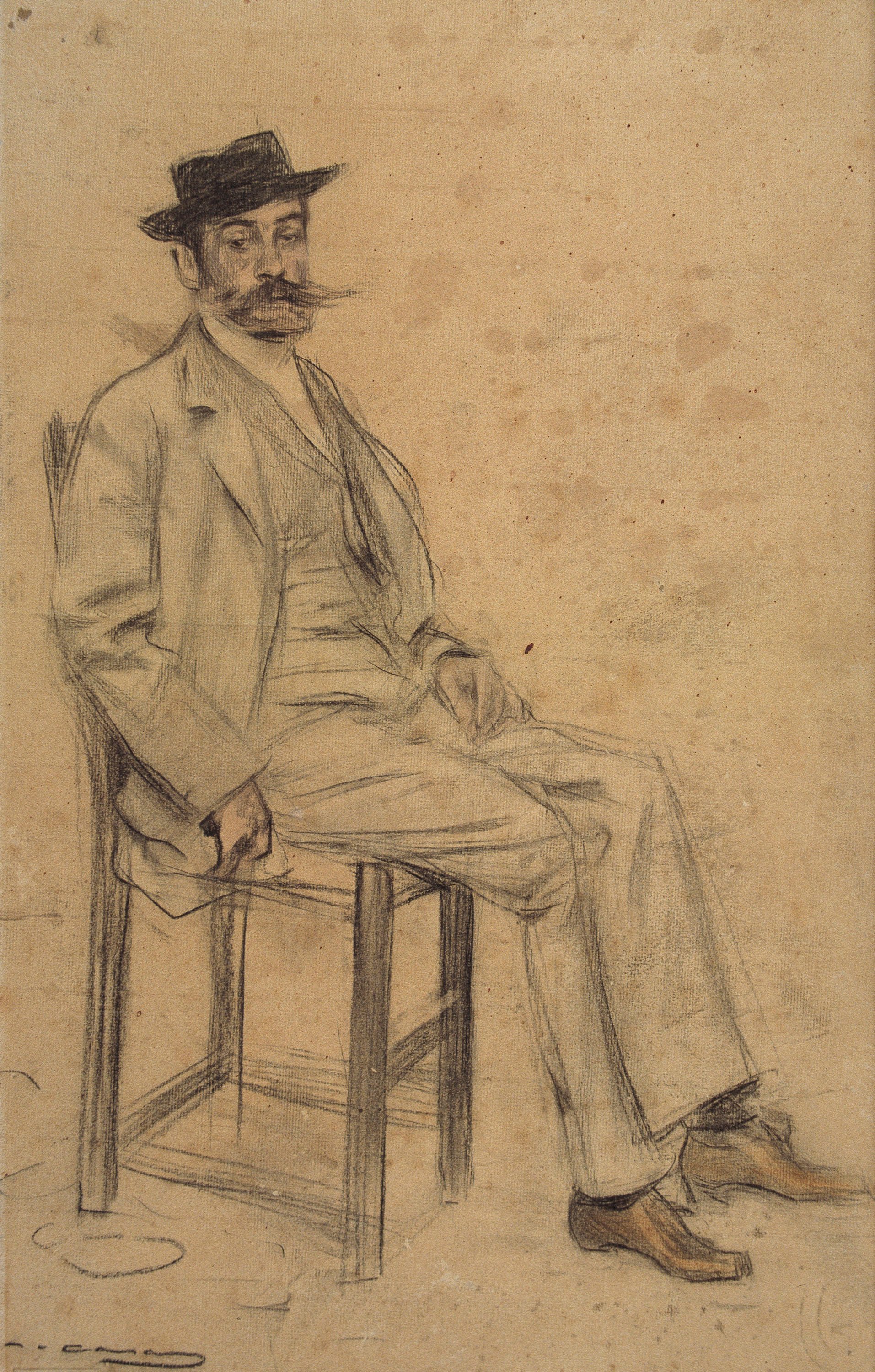 image for: Ramon Casas - Retrat de Francesc Masriera - Cap a 1897-1899