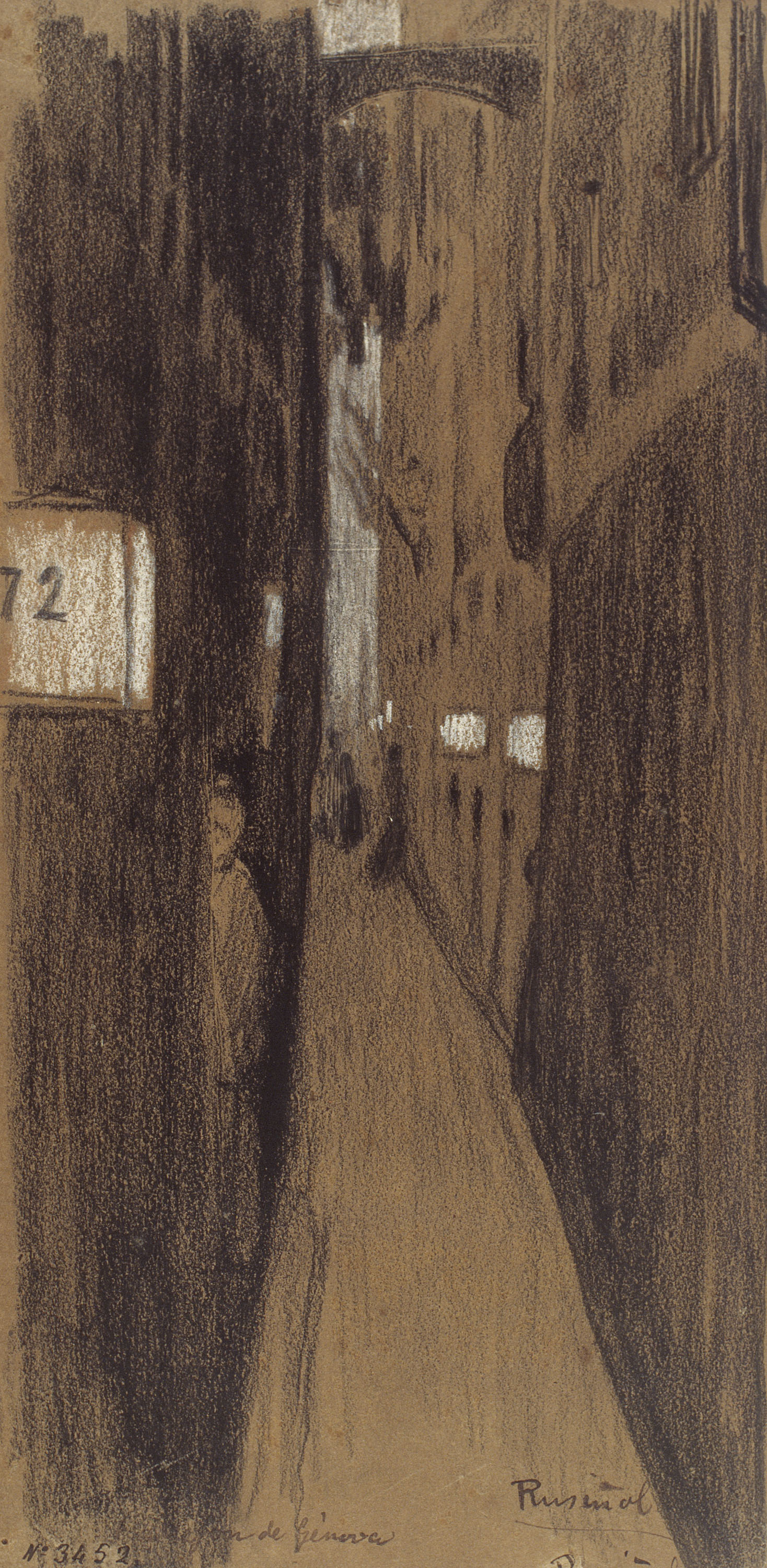 image for: Santiago Rusiñol - Un carreró de Gènova - 1894