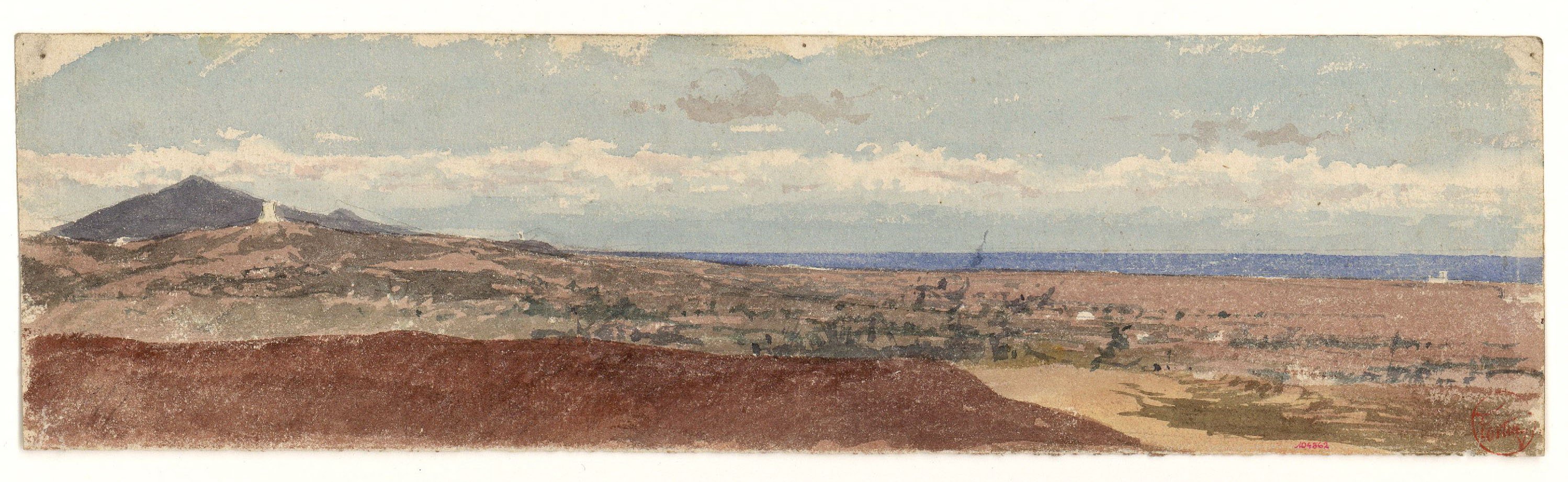 image for: Marià Fortuny - Paisatge marroquí. Estudi per al quadre «La batalla de Tetuan» - Cap a 1860-1862