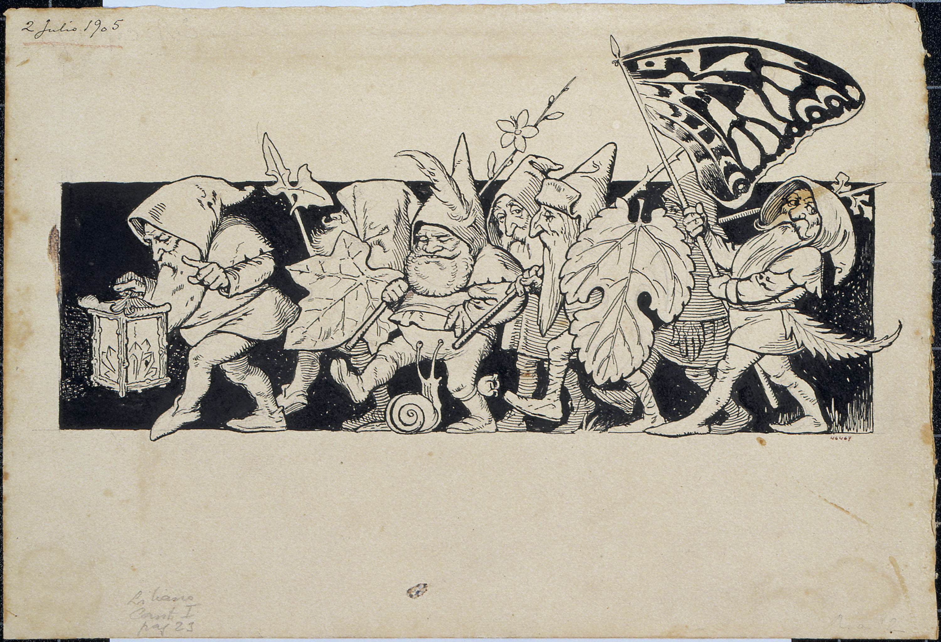 image for: Apel·les Mestres - Gnoms. Il·lustració per al poema «Liliana» d'Apel·les Mestres - 1905