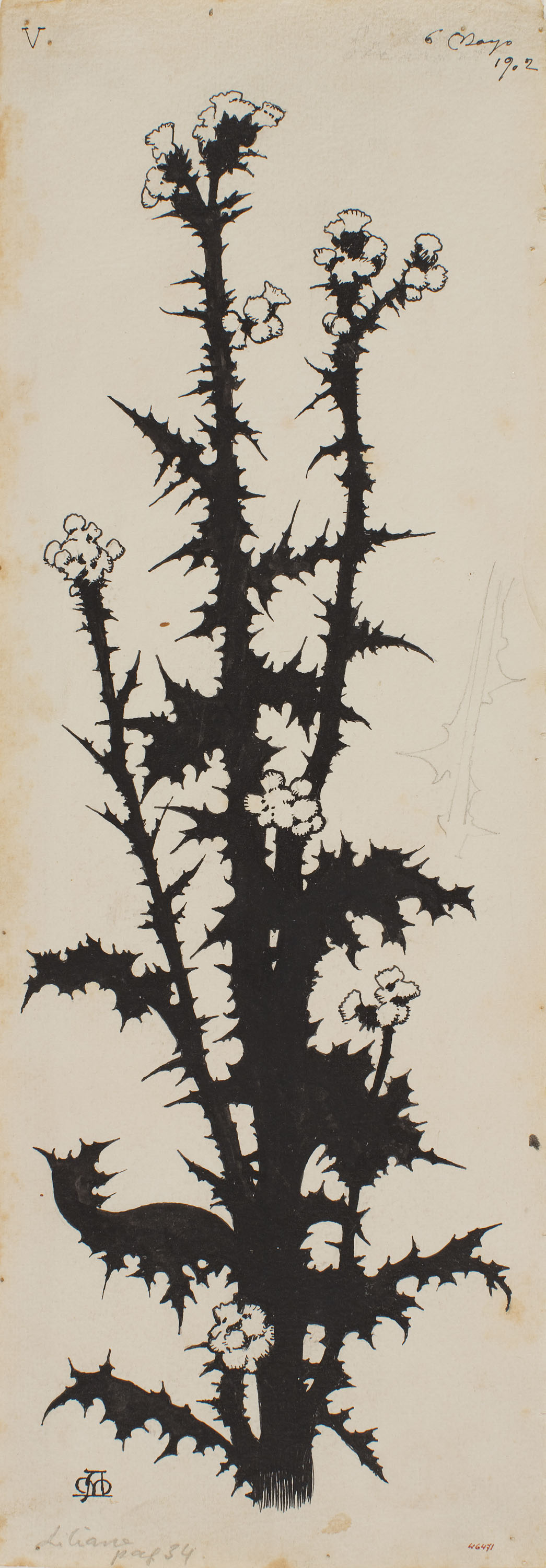 image for: Apel·les Mestres - Branca florida d'argelaga. Il·lustració per al poema «Liliana» d'Apel·les Mestres - 1902