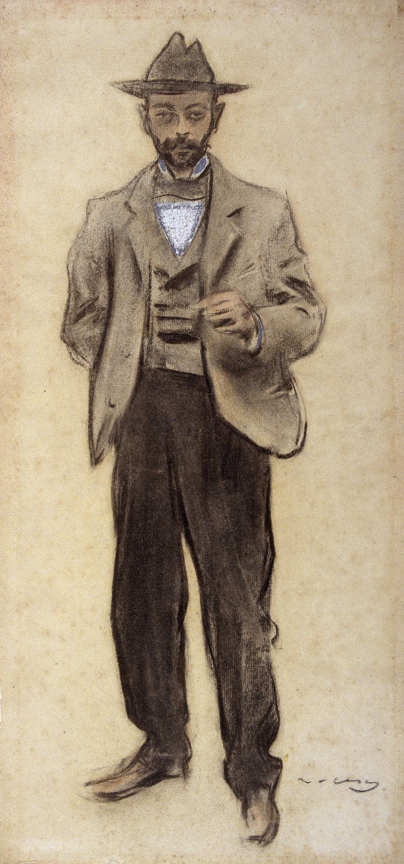 image for: Ramon Casas - Retrat de Manolo Hugué - Cap a 1897-1899