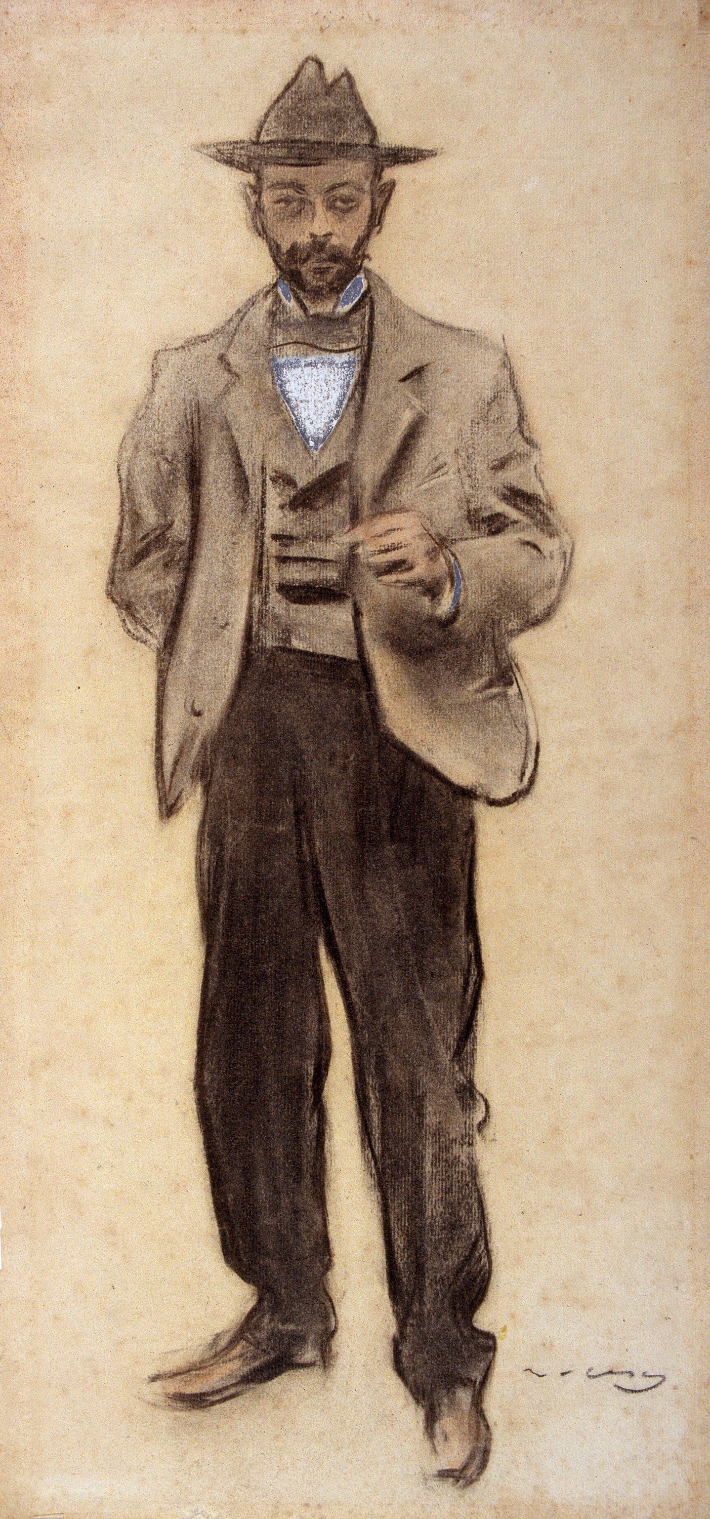 image for: Ramon Casas - Retrat de Manolo Hugué - Cap a 1897-1899
