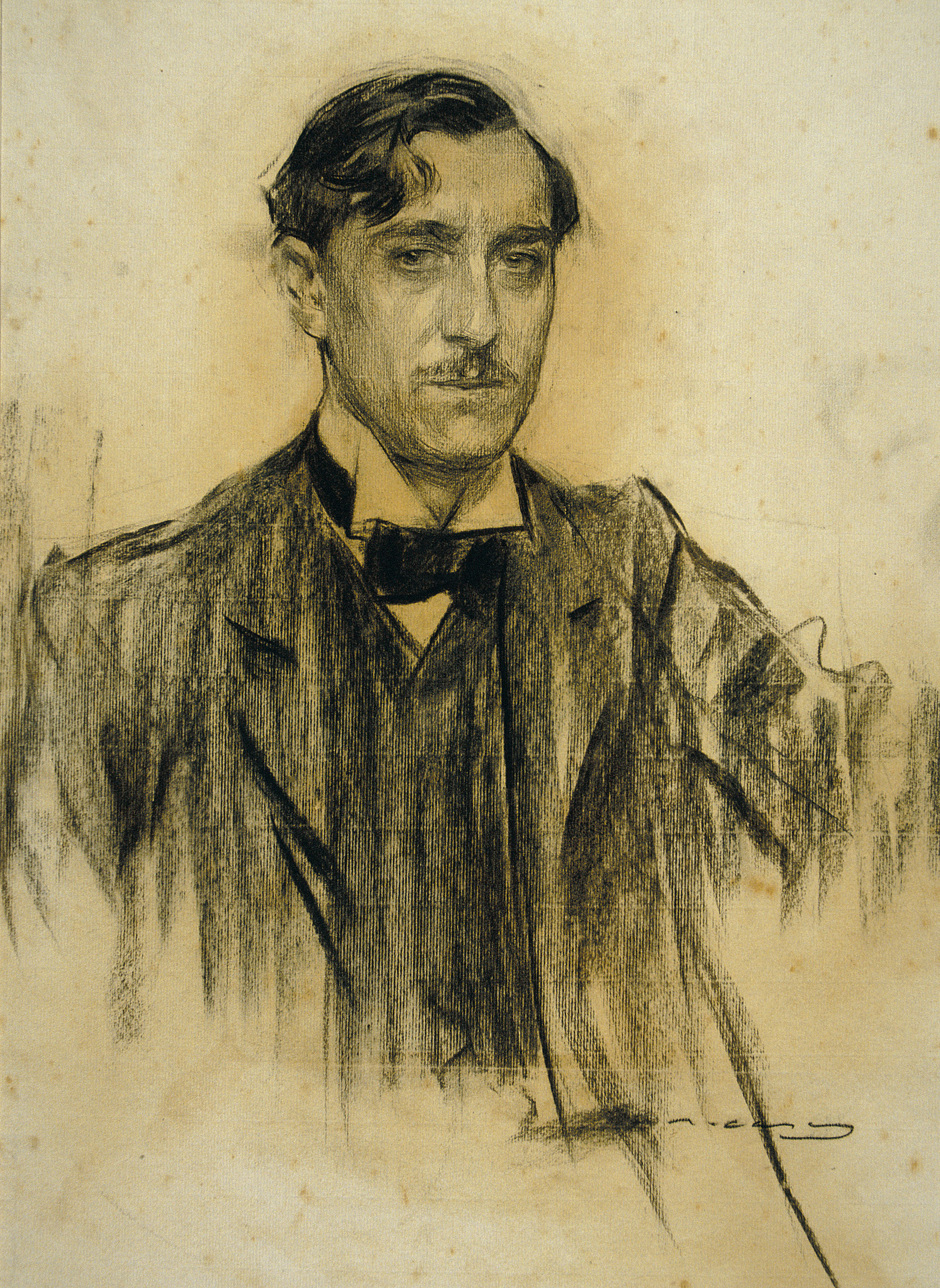 image for: Ramon Casas - Retrat de Ramiro de Maeztu - Madrid, cap a 1904-1905