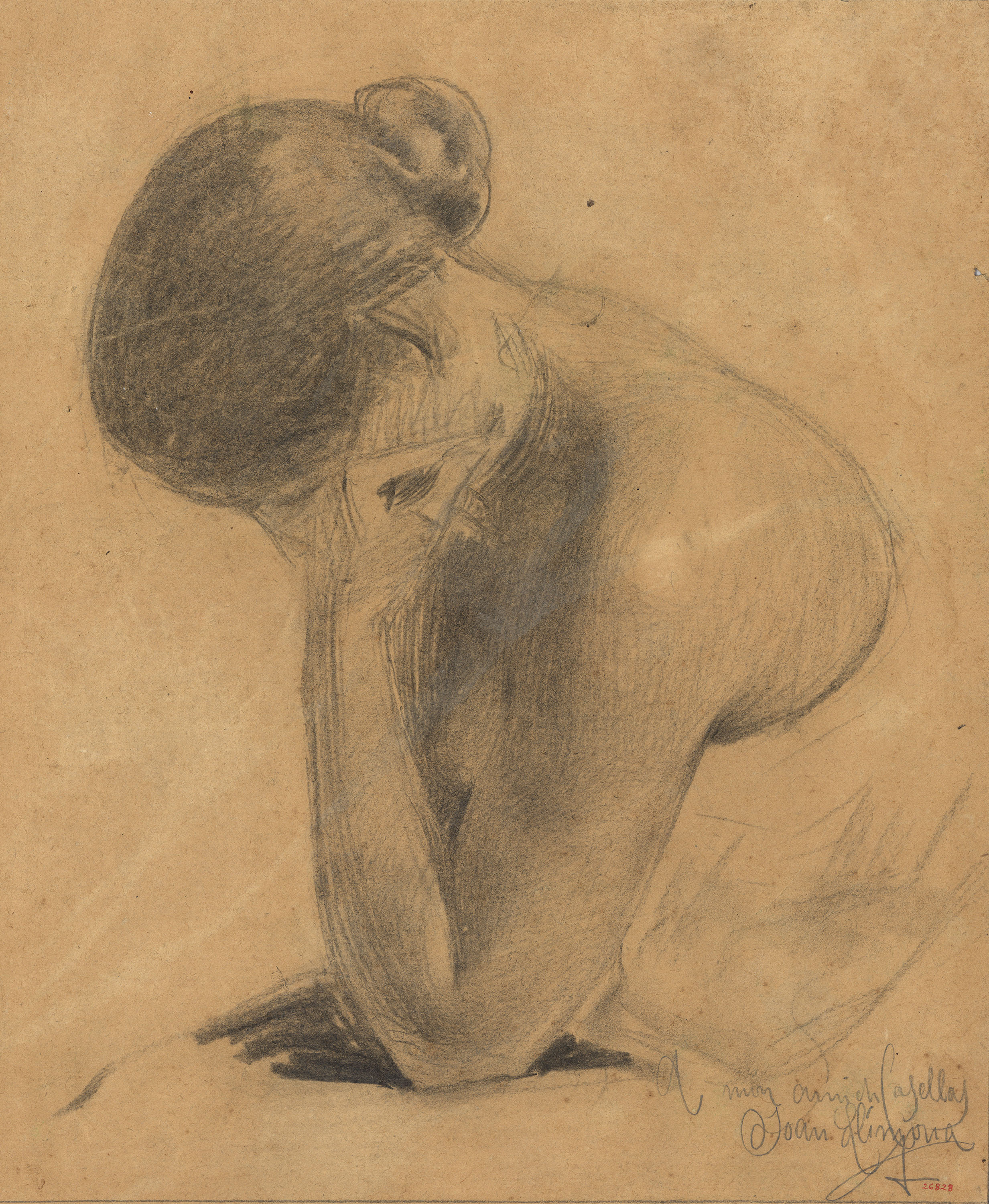 image for: Joan Llimona - Estudi de figura - Cap a 1902