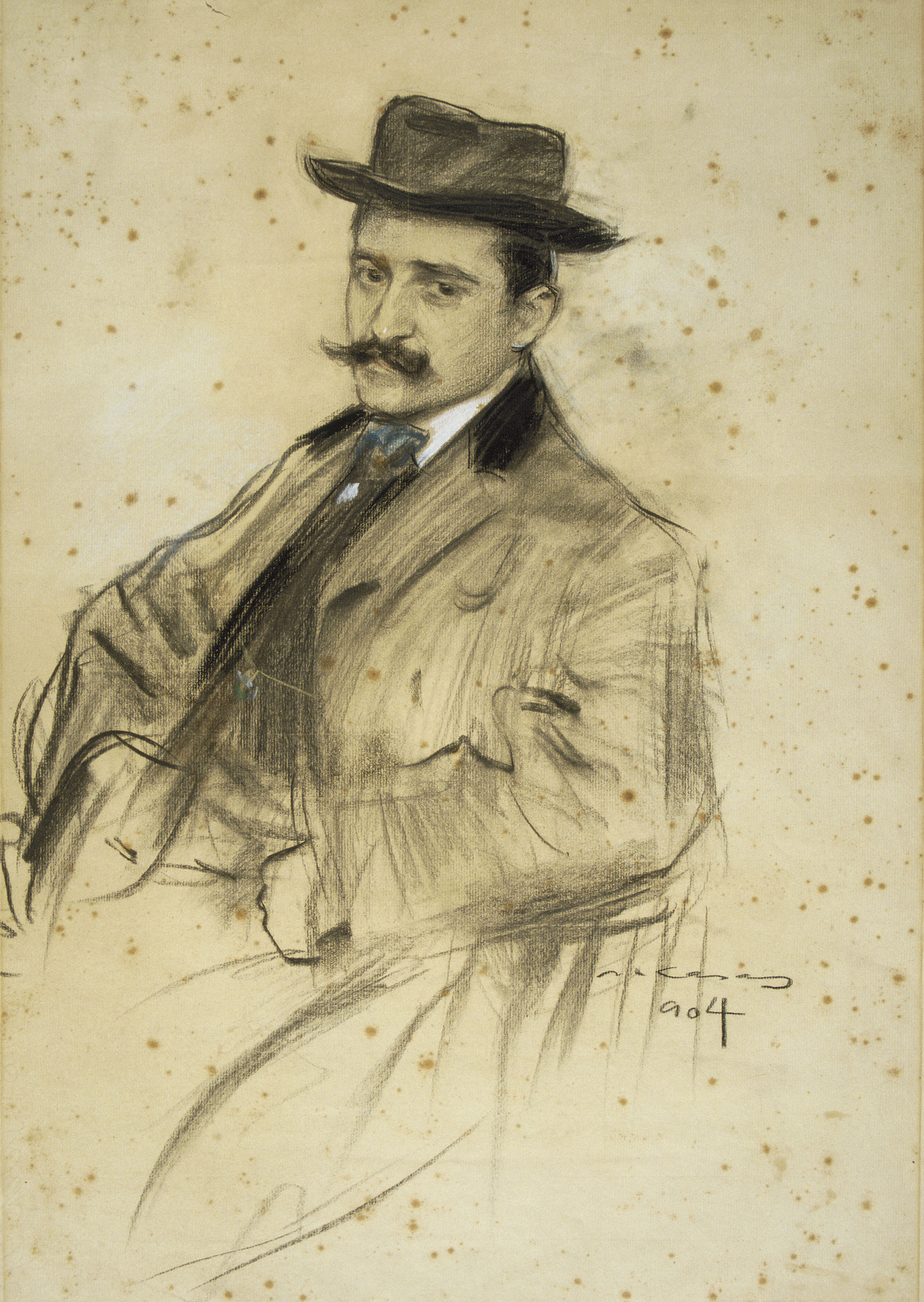 image for: Ramon Casas - Retrat d'Oleguer Junyent - 1904