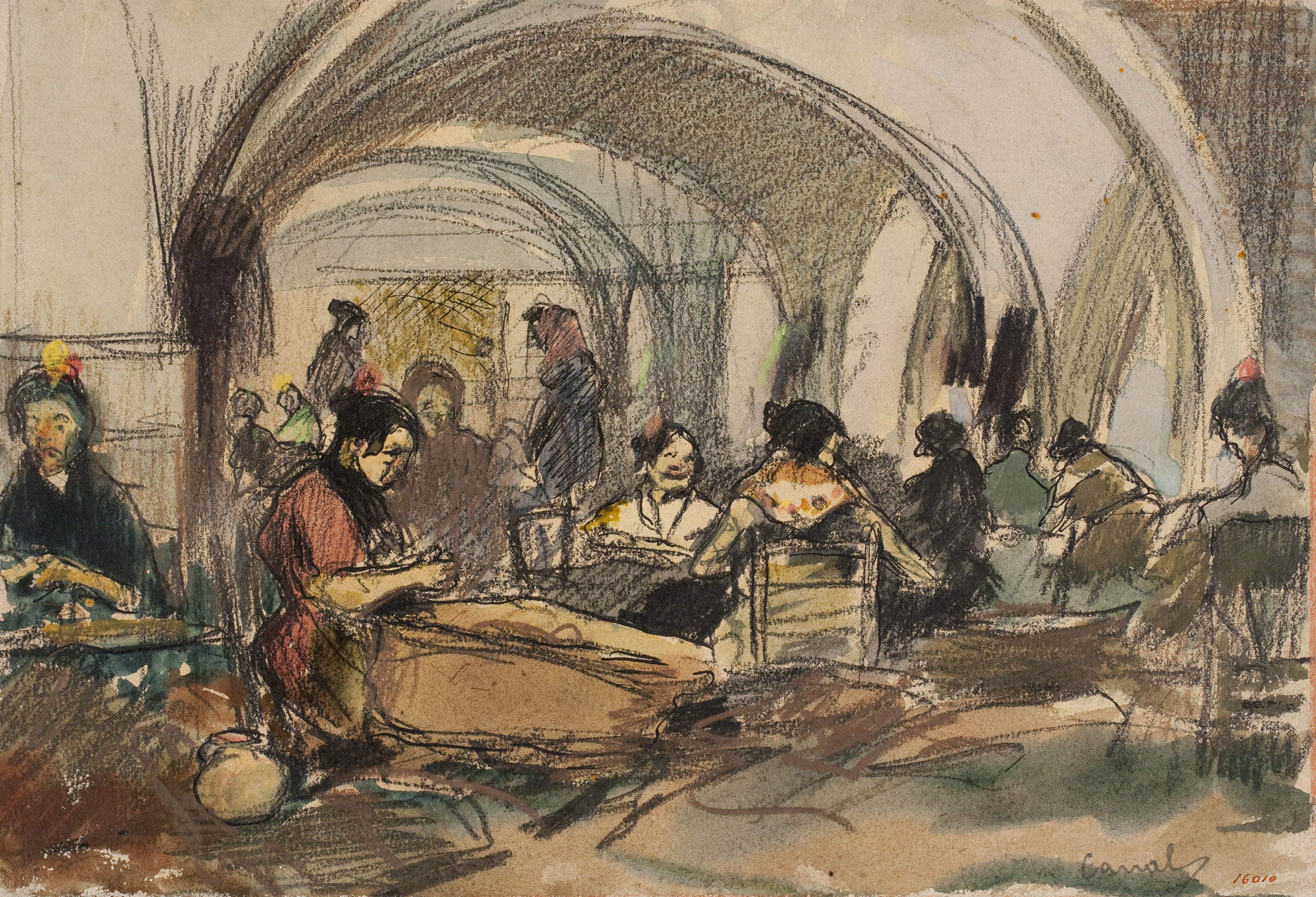 image for: Ricard Canals - Interior de la Reial Fàbrica de Tabacs de Sevilla - Cap a 1898-1899