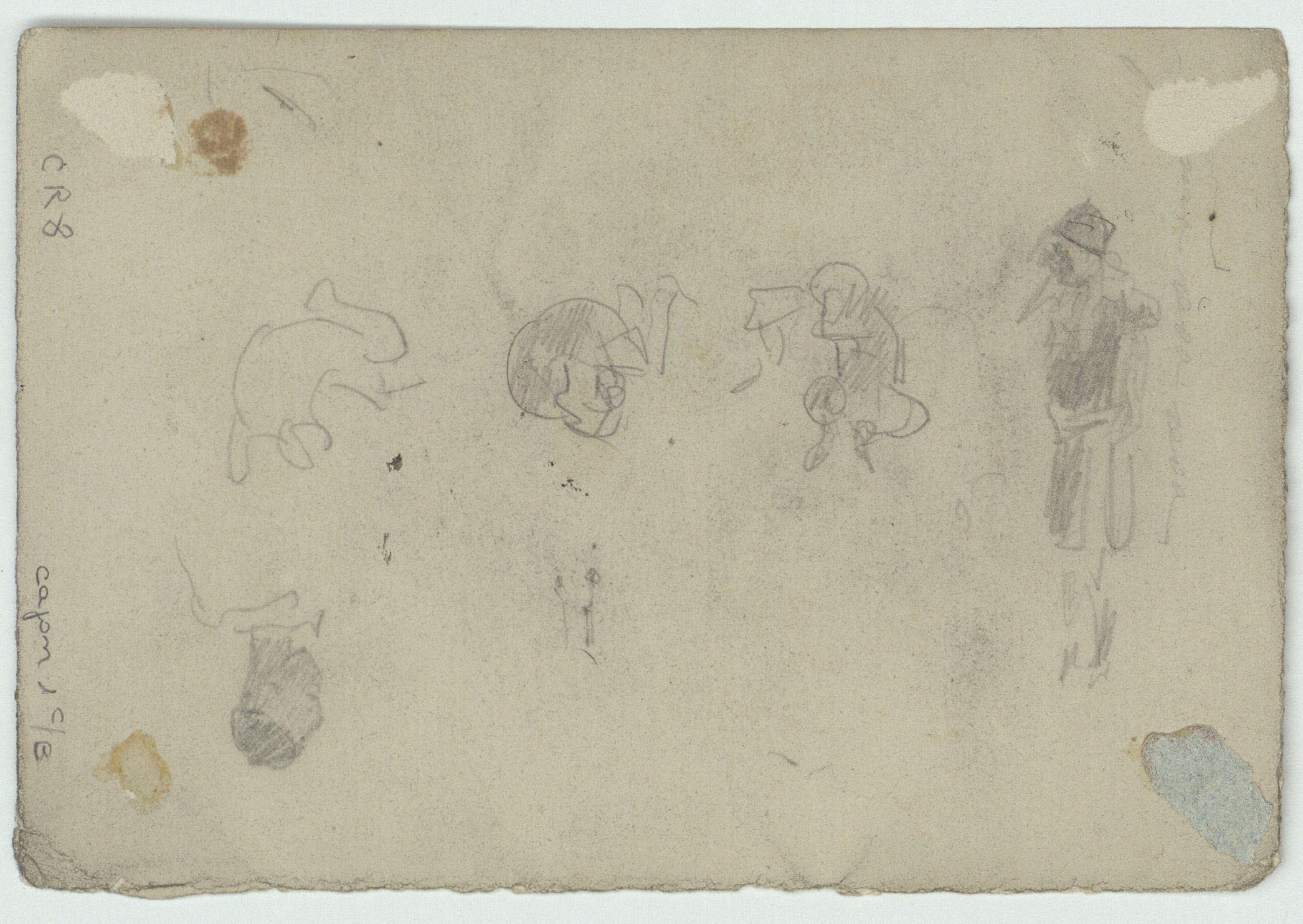 image for: Marià Fortuny - Croquis de figures (anvers) / Croquis de figures (revers) - Cap a 1871 [1]