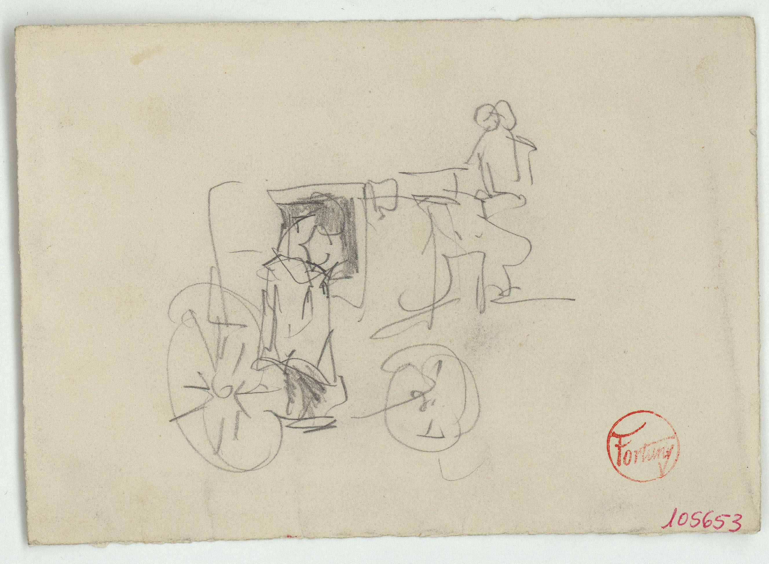 image for: Marià Fortuny - Esbós de cotxe - Cap a 1867-1872