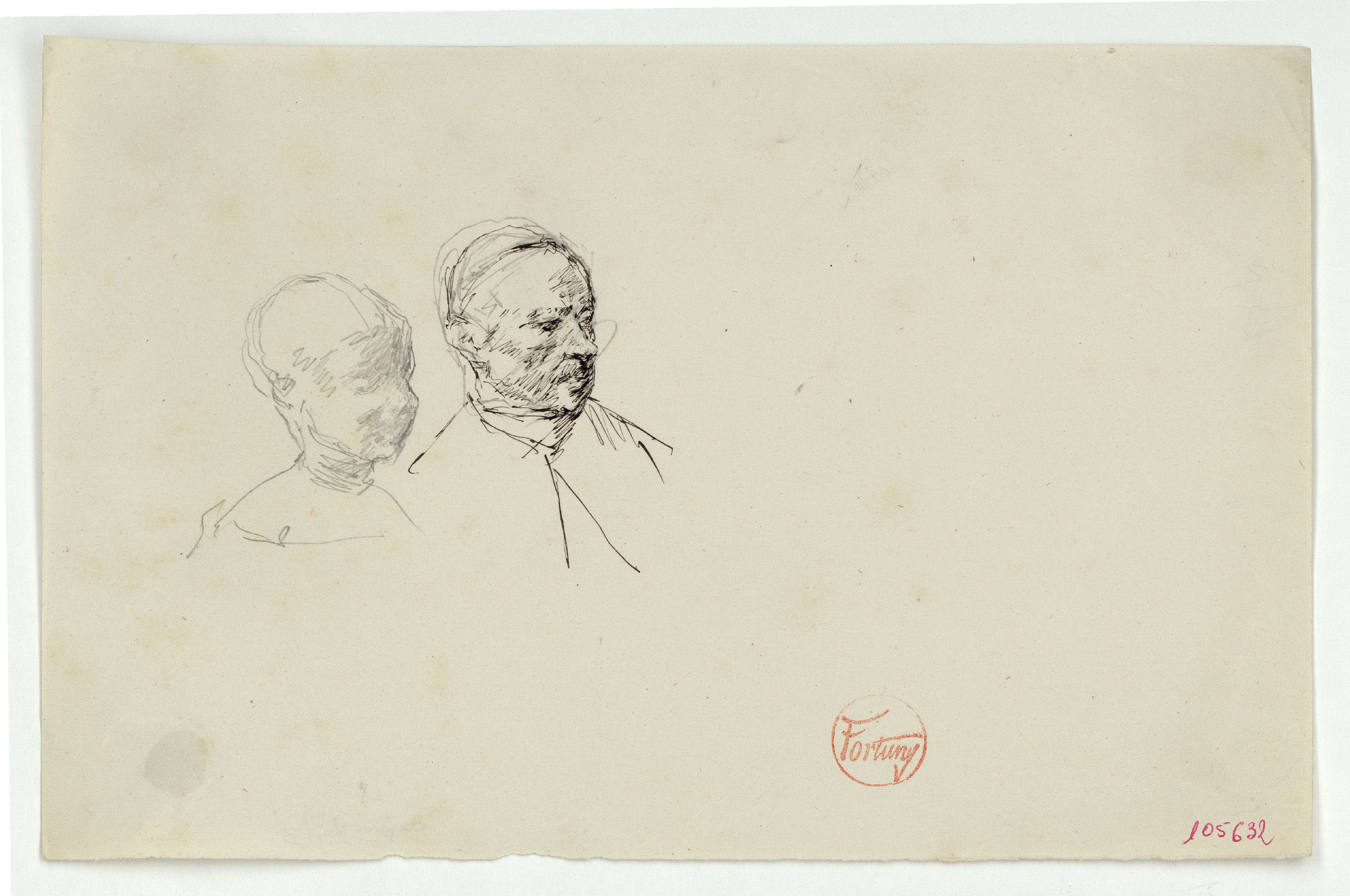 image for: Marià Fortuny - Bustos d'un nen i un clergue - Cap a 1863-1866