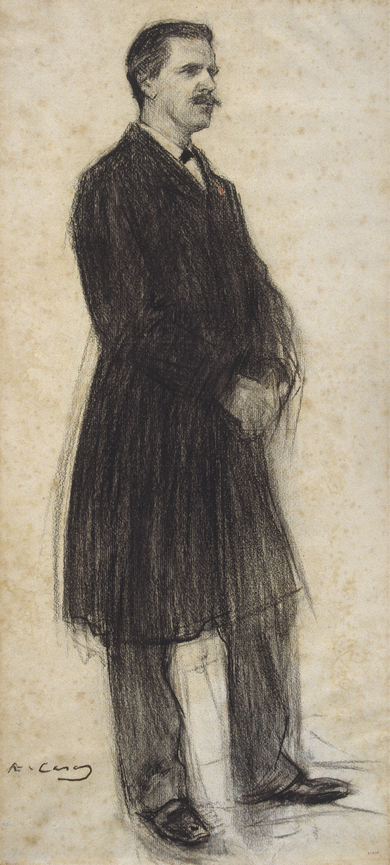 image for: Ramon Casas - Retrat de Vincent d'Indy - 1900