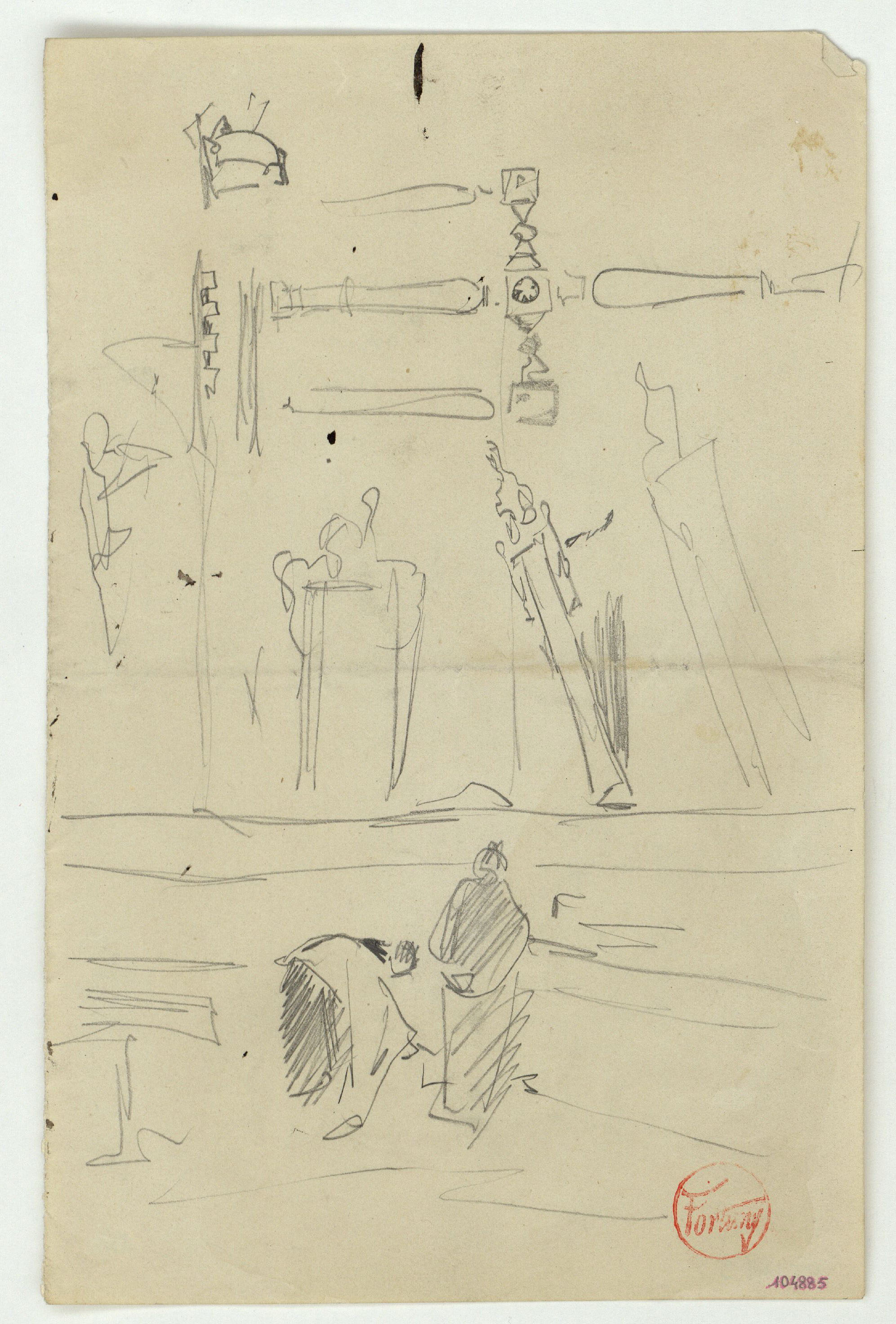 image for: Marià Fortuny - Esbós de figures i objectes - Cap a 1870-1872