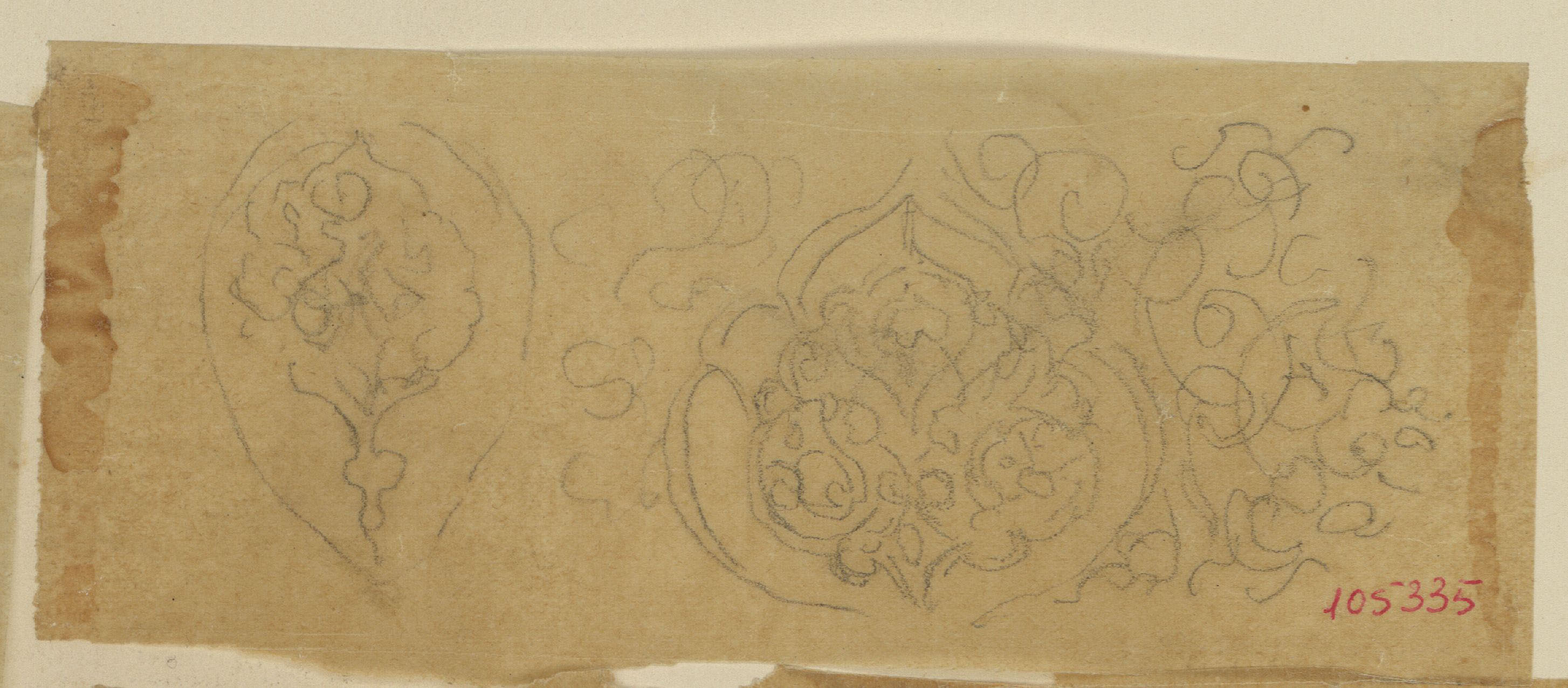 image for: Marià Fortuny - Calc d'ornamentació d'espasa d'estil musulmà - Cap a 1867-1872