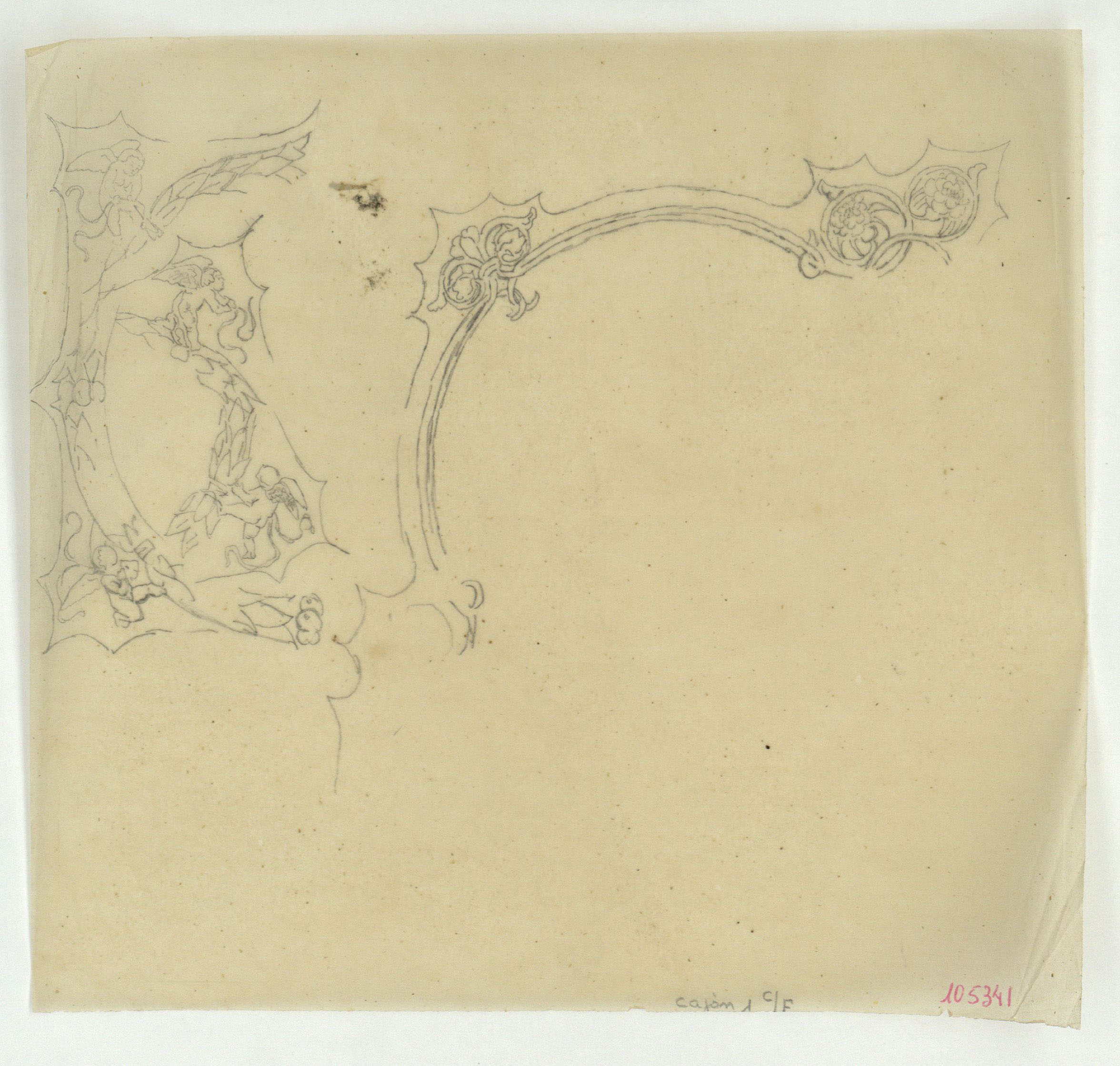 image for: Marià Fortuny - Calc d'una sanefa d'estil renaixentista - Cap a 1863-1872