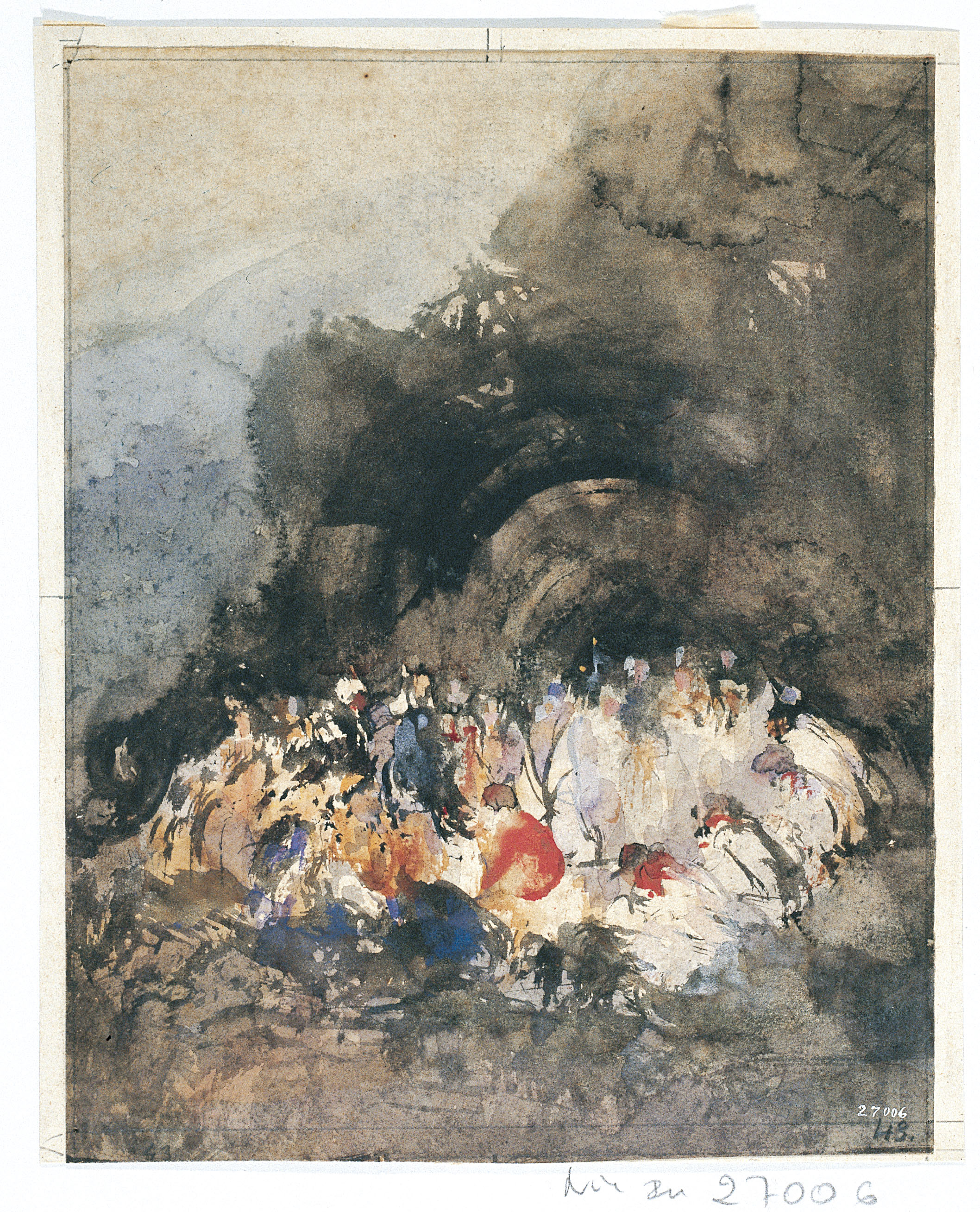 image for: Eugenio Lucas Velázquez - Grup de figures - Cap a 1860