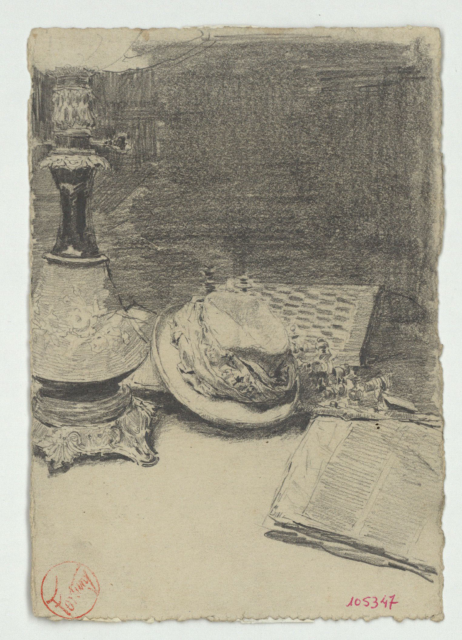 image for: Marià Fortuny - Natura morta amb barret - Cap a 1863-1866
